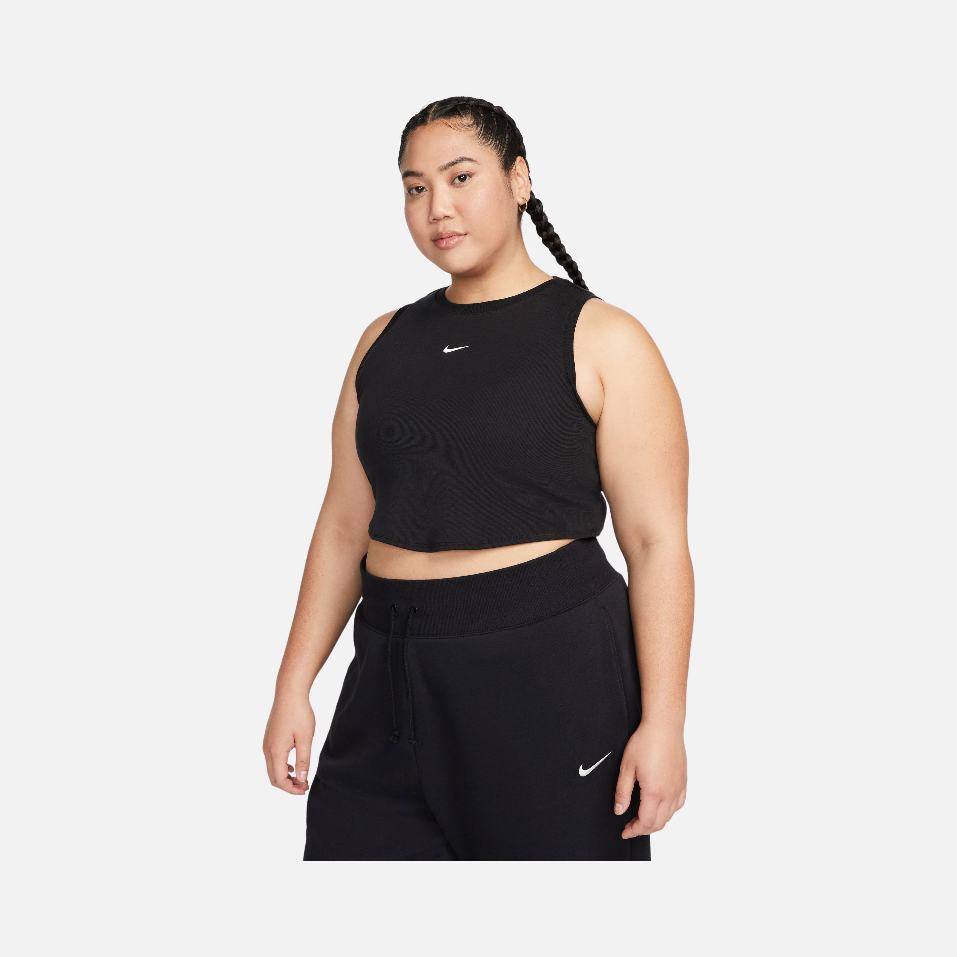Nike Sportswear Essential Ribbed Cropped (Plus Size) Kadın Atlet