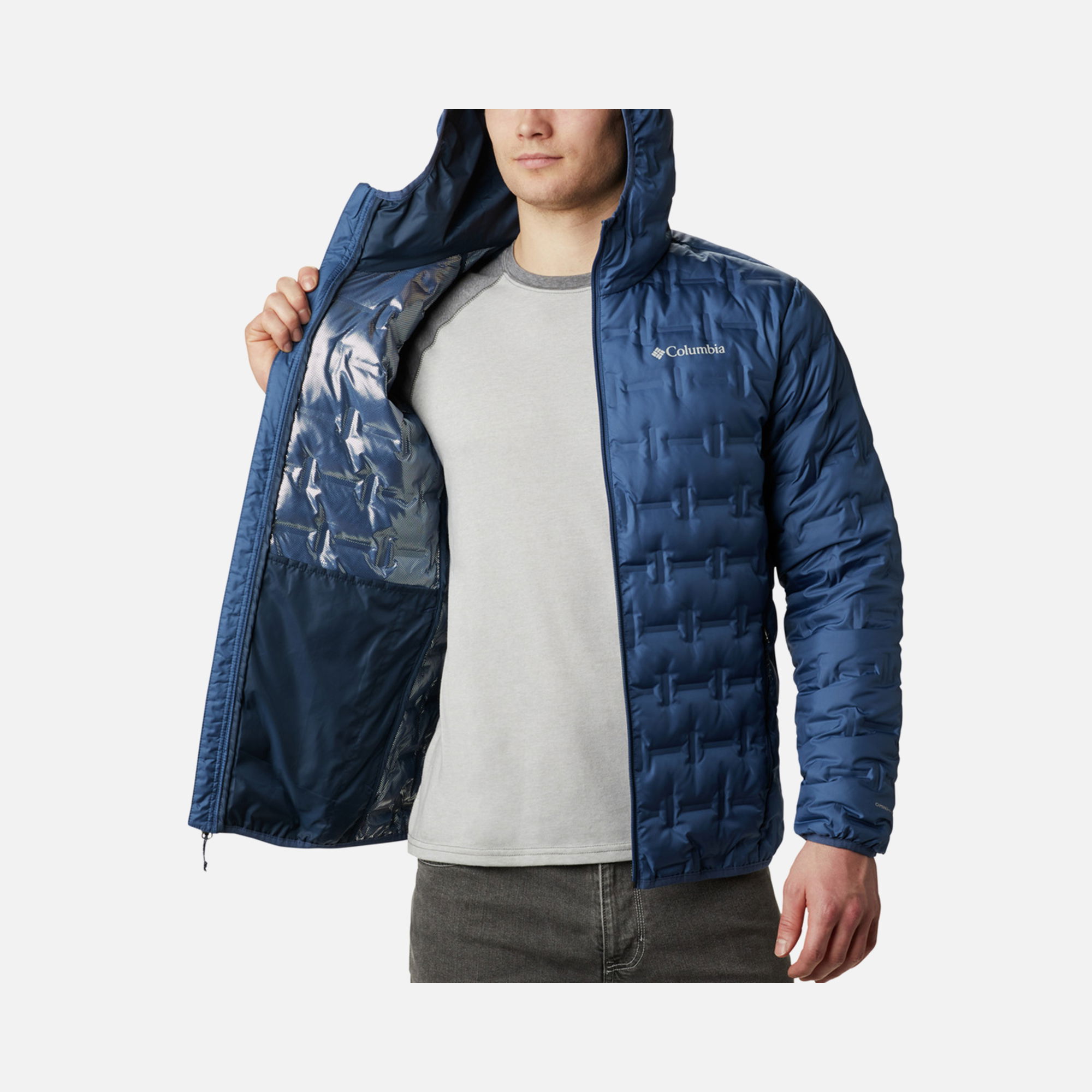 Columbia Delta Ridge™ Down Full-Zip Hoodie Erkek Mont