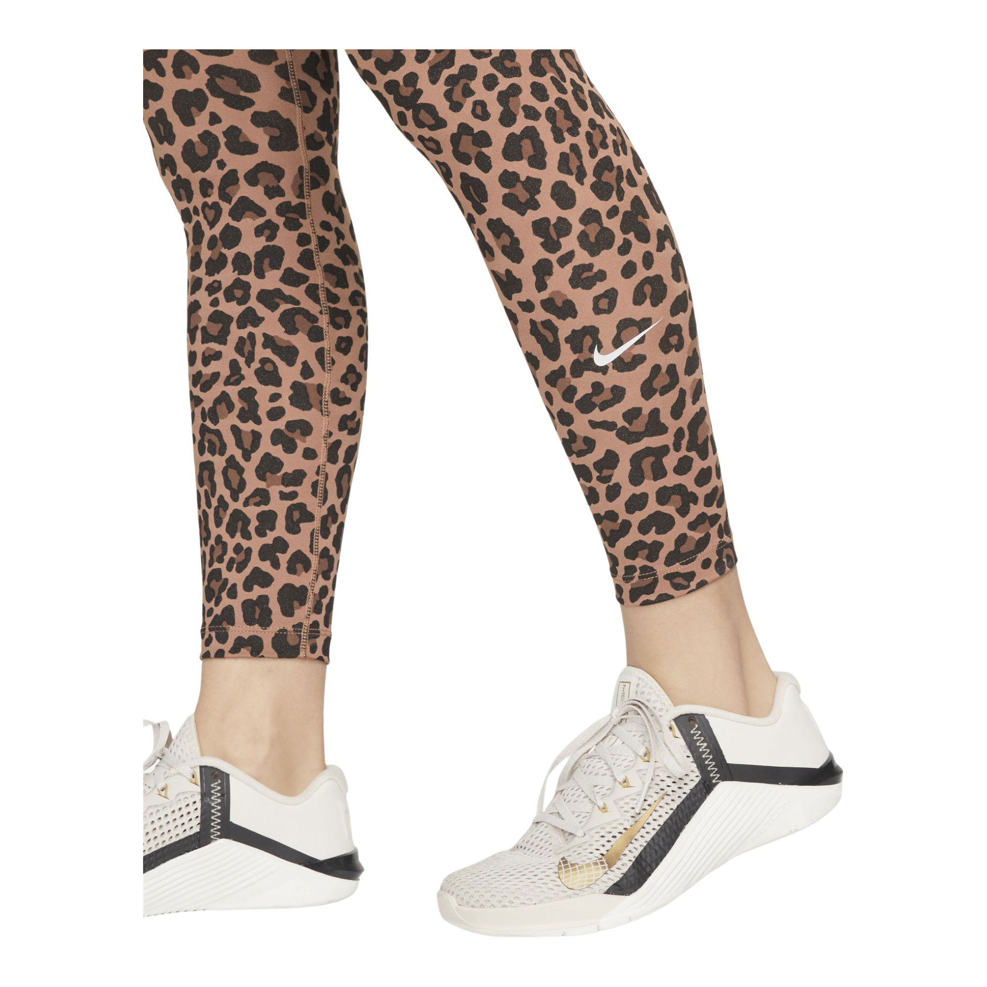 Nike Dri-Fit One Mid-Rise Leopard Printed Training Kadın Tayt