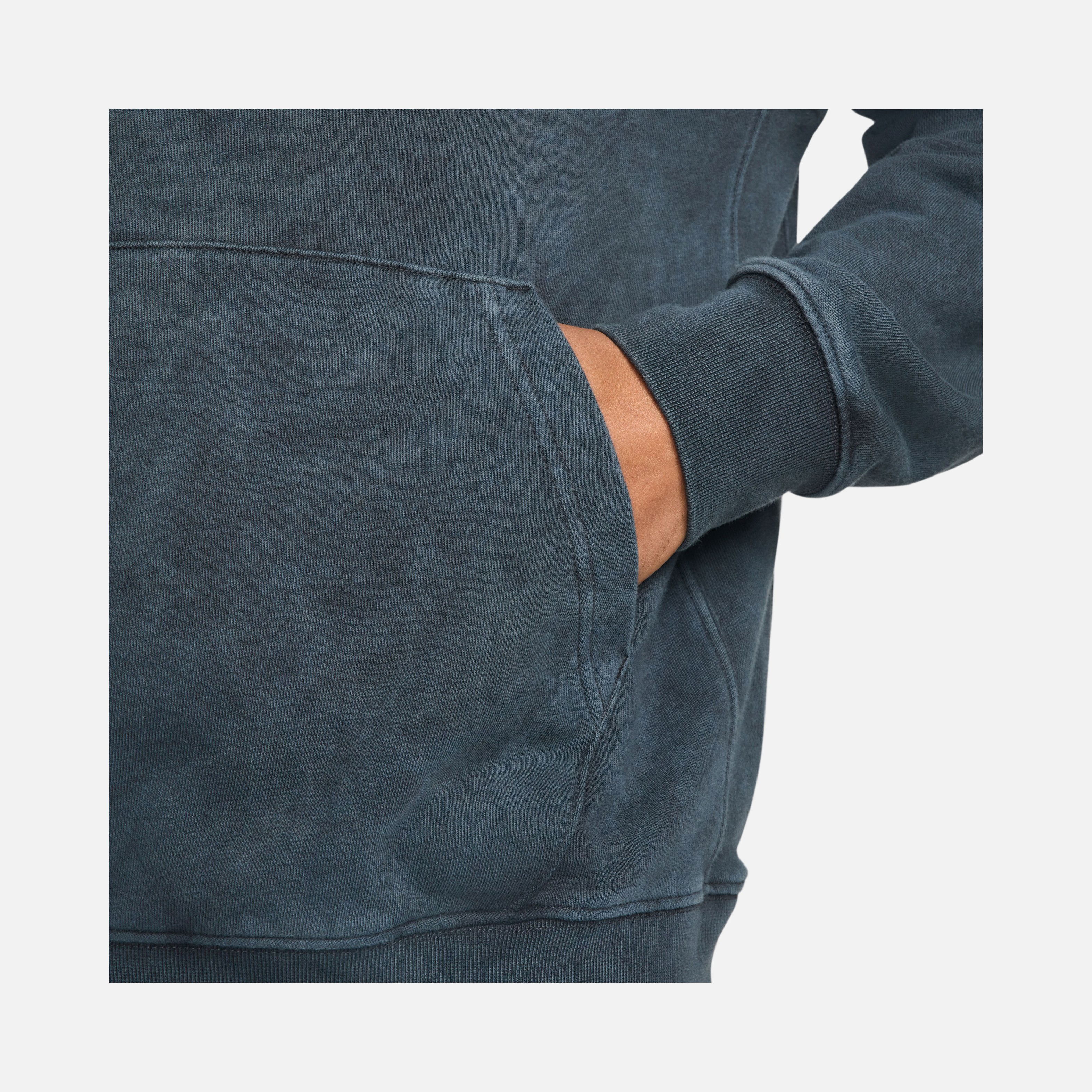 Nike Sportswear Club Pullover French Terry Fine 2.0 Washed Hoodie Erkek Sweatshirt