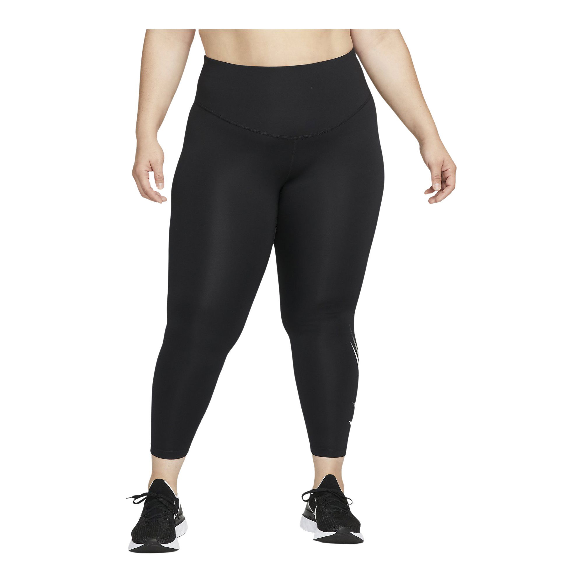 Nike Dri-Fit Swoosh Run 7/8-Length Mid-Rise (Plus Size) Kadın Tayt