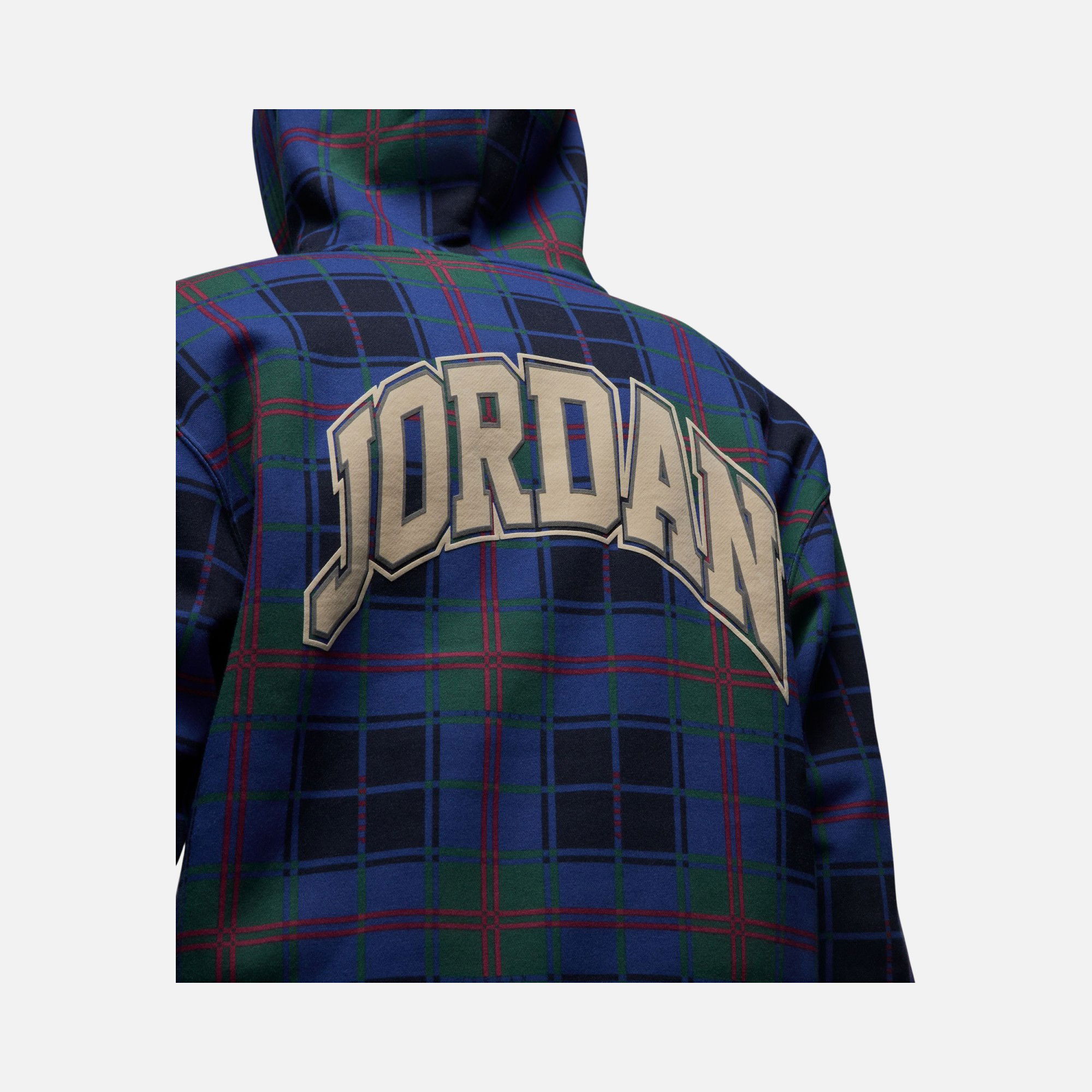 Nike Jordan Essential Flight Artist Series Plaid Fleece Crew Erkek Sweatshirt