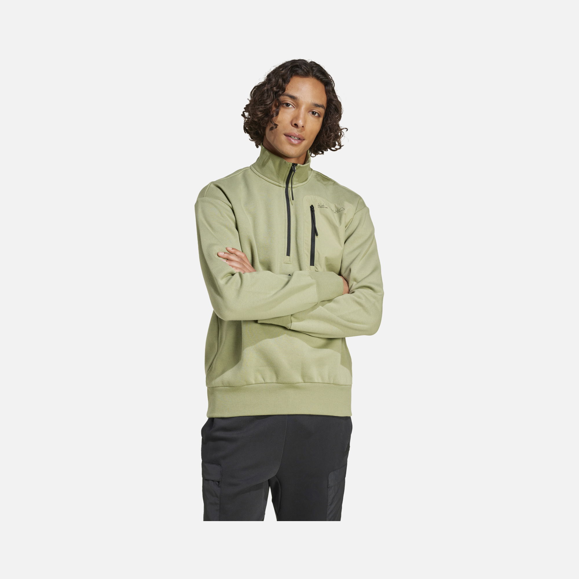 adidas Sportswear City Escape Fleece Half-Zip Erkek Sweatshirt