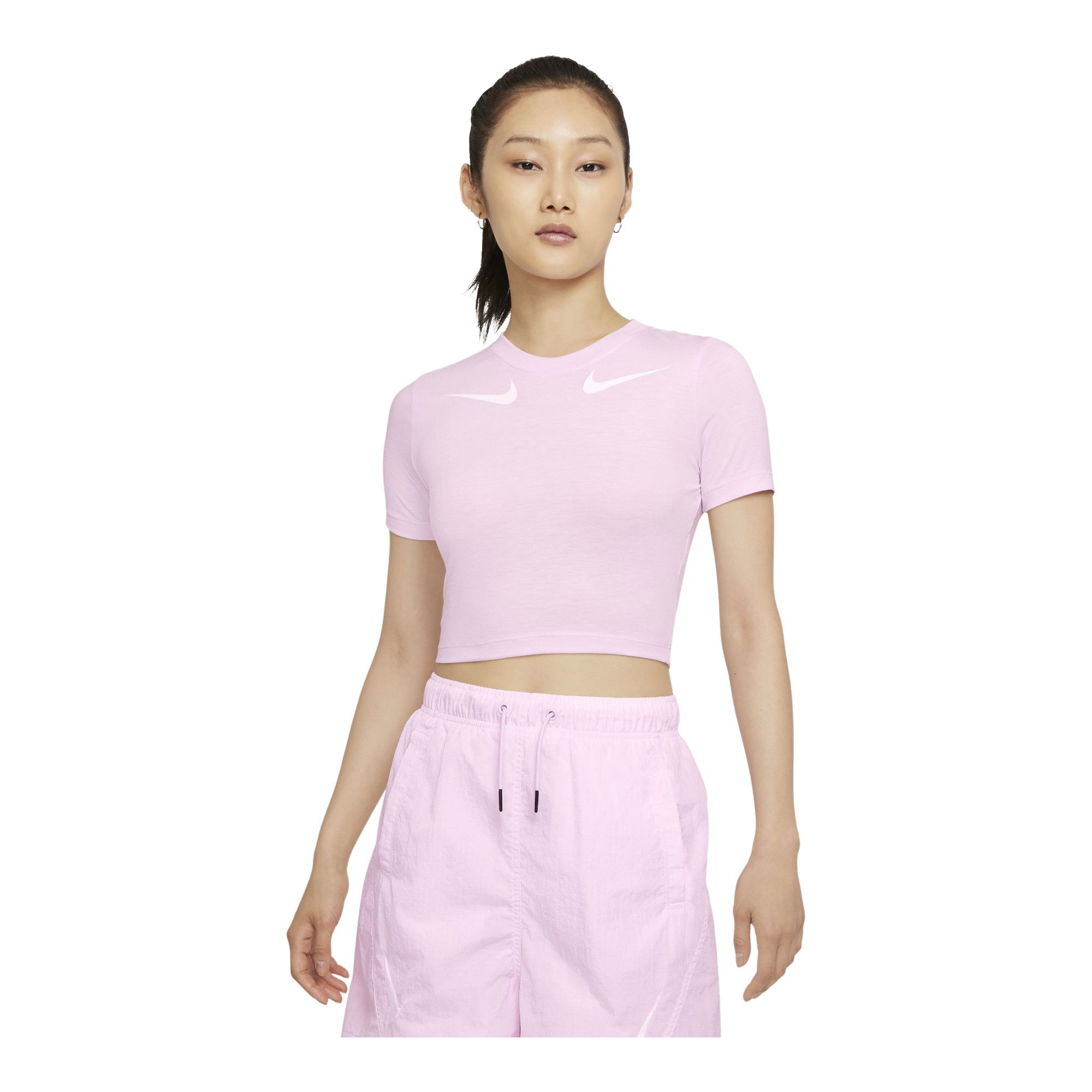 Nike Sportswear Swoosh Cropped Short-Sleeve Kadın Tişört