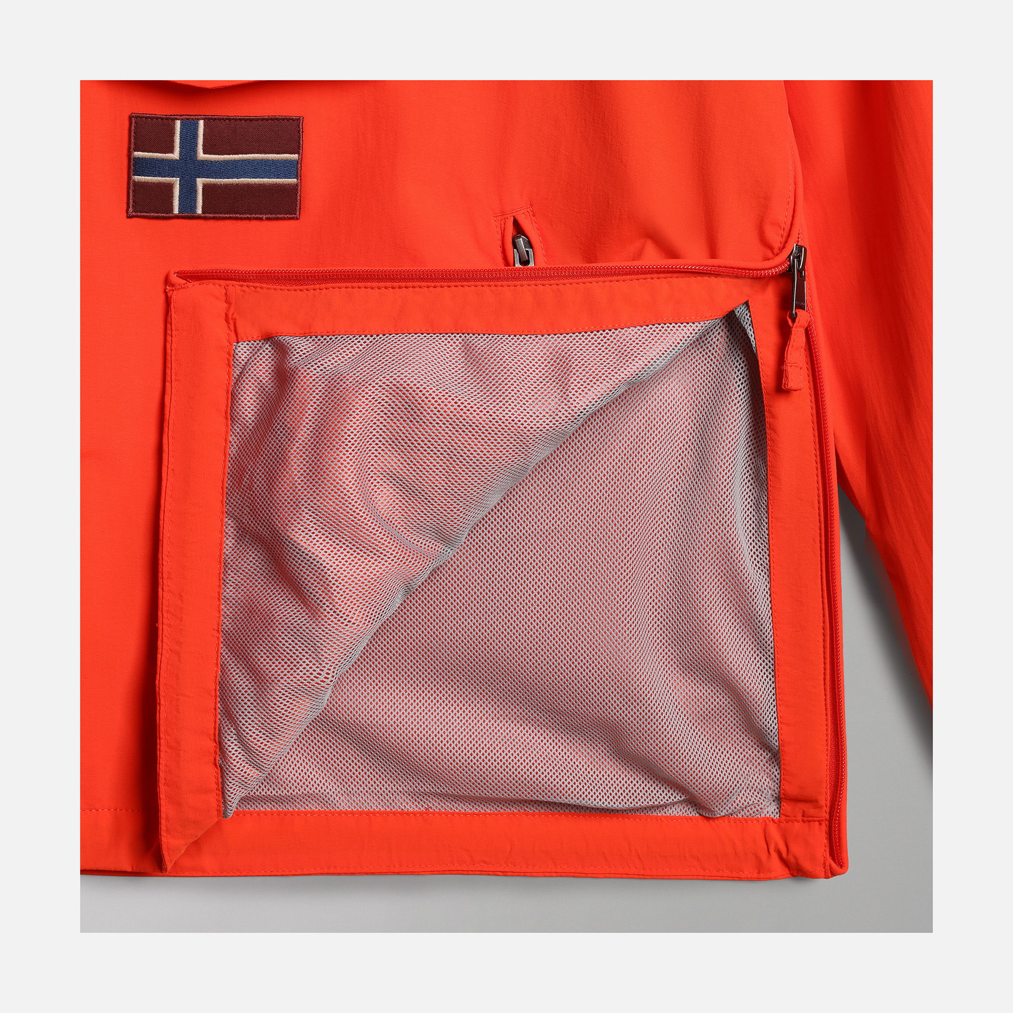 Napapijri Sportswear Rainforest Mesh Lining Half-Zip Hoodie Erkek Ceket