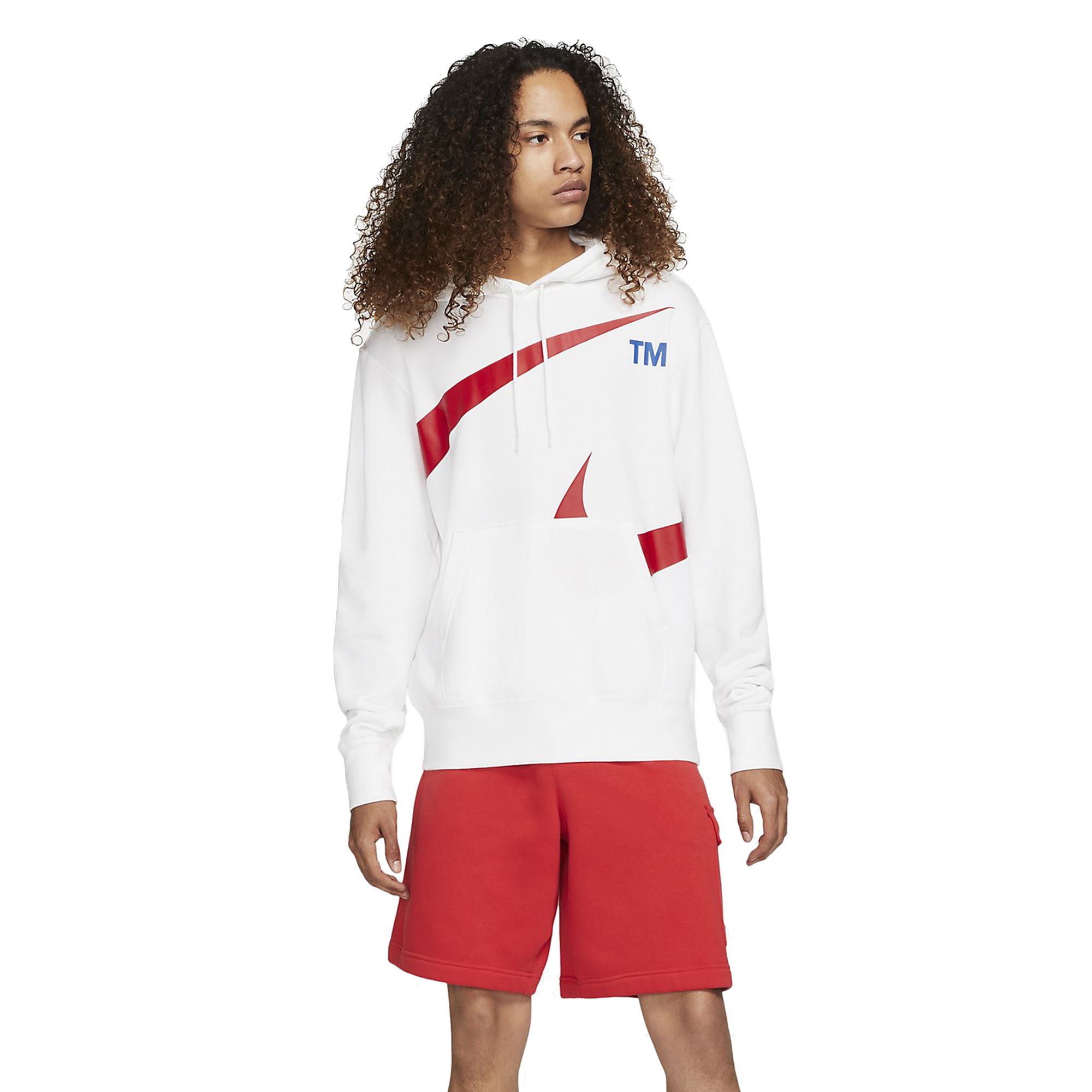 Nike Sportswear Swoosh Pullover Semi-Brushed-Back Hoodie Erkek Sweatshirt