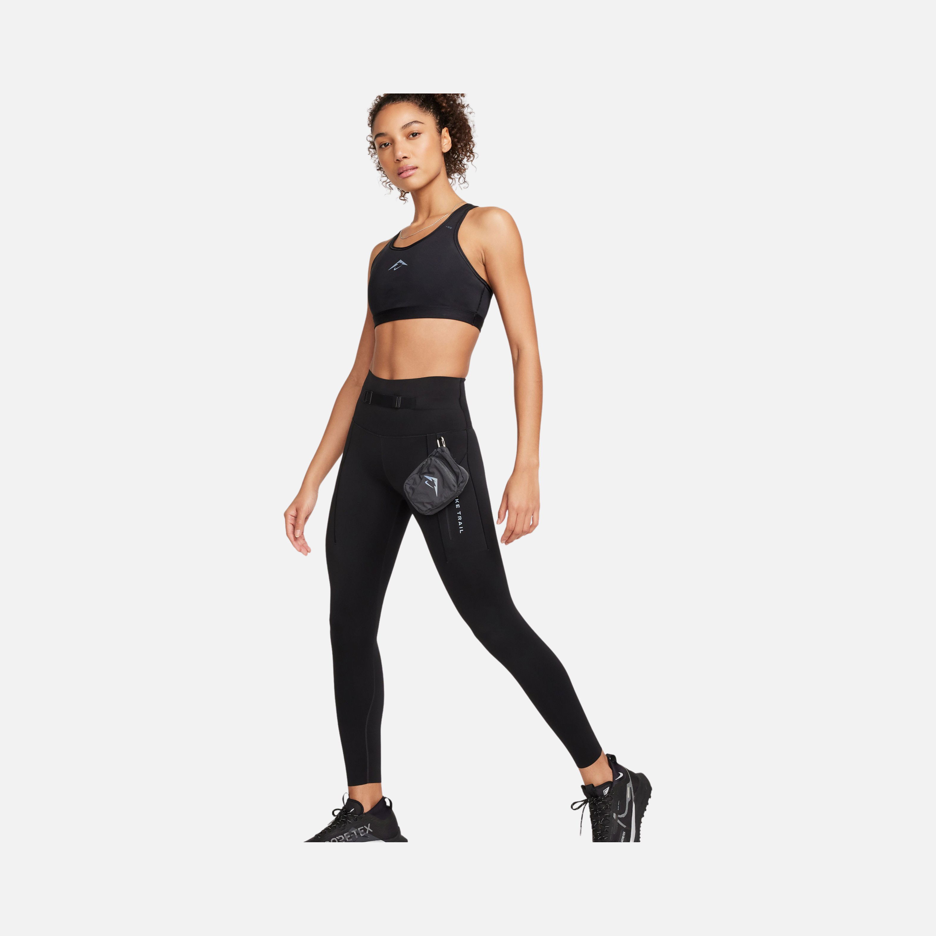 Nike Dri-Fit Go Firm-Support High-Waisted 7/8 ''Removable Pack & Carabiner'' Trail Kadın Tayt