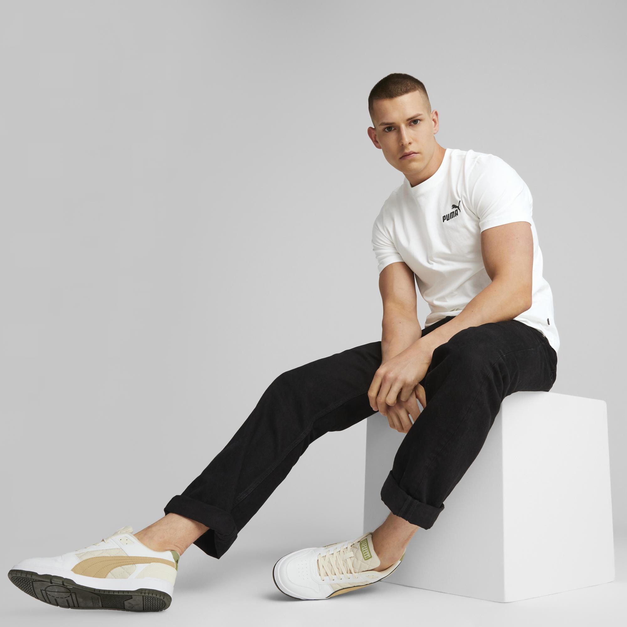 Puma Sportswear Essential Elevated Embroidered Short-Sleeve Erkek Tişört