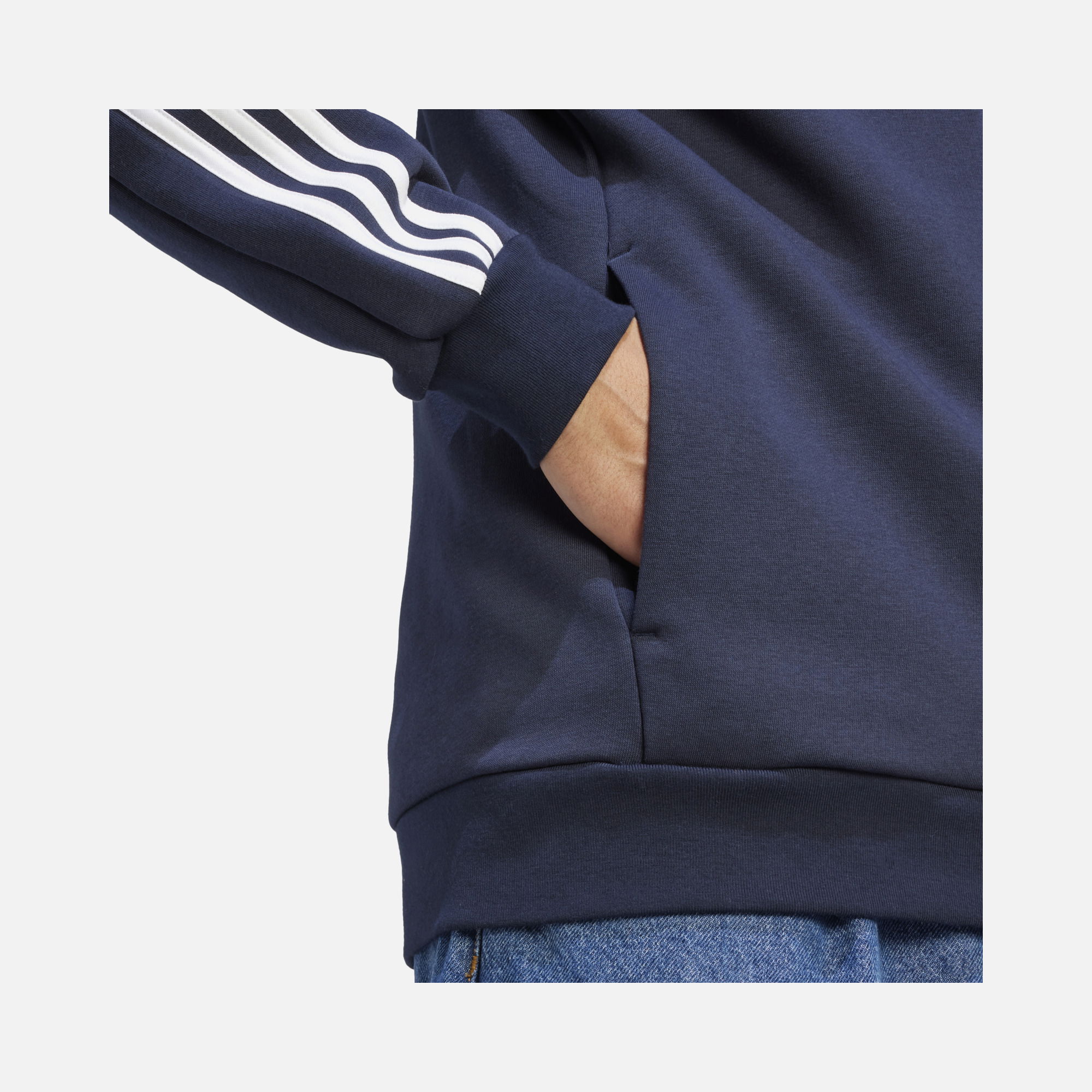 adidas Sportswaer Essentials Fleece 3-Stripes Full-Zip Hoodie Erkek Ceket