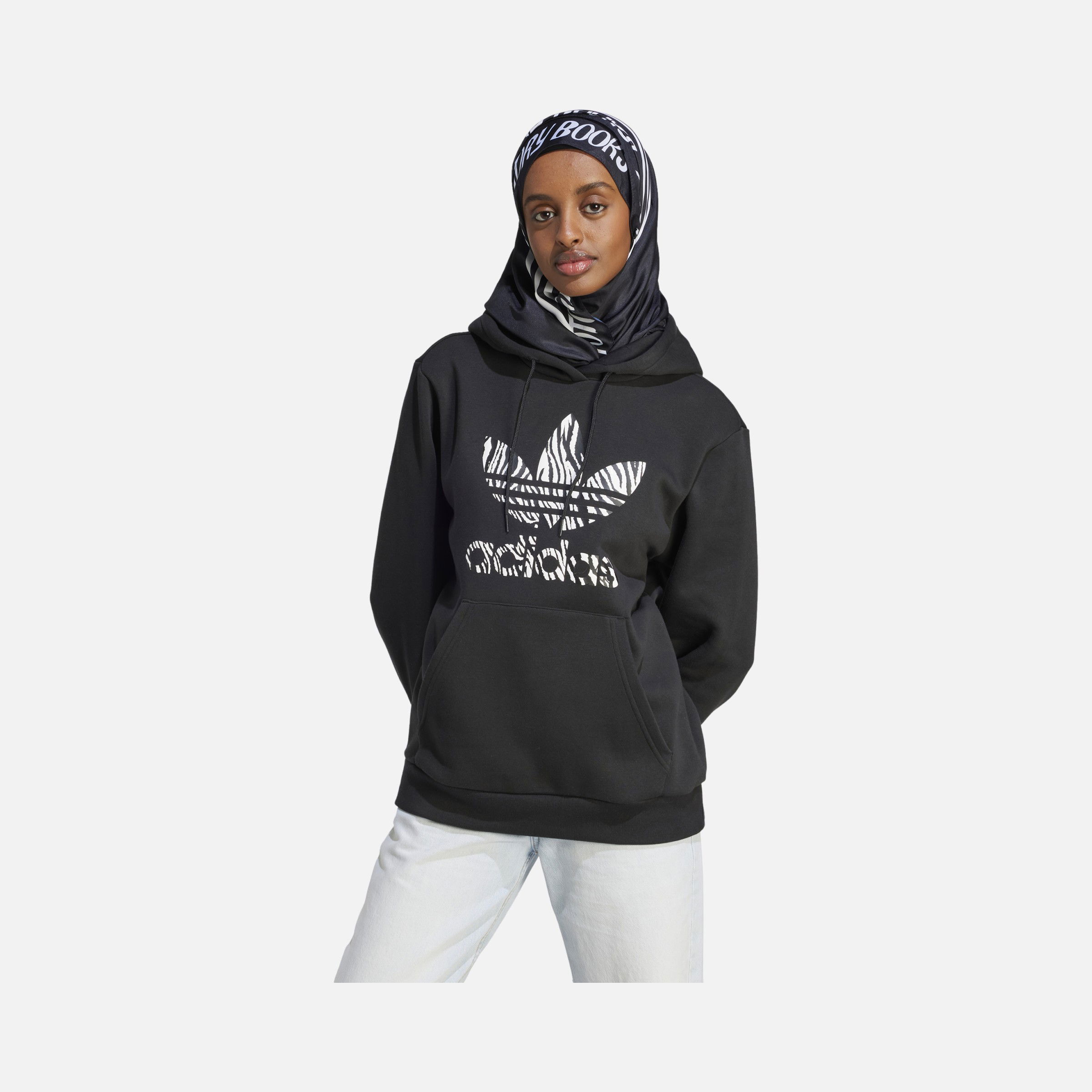 adidas Sportswear Zebra Animal Graphic Hoodie Kadın SweatShirt