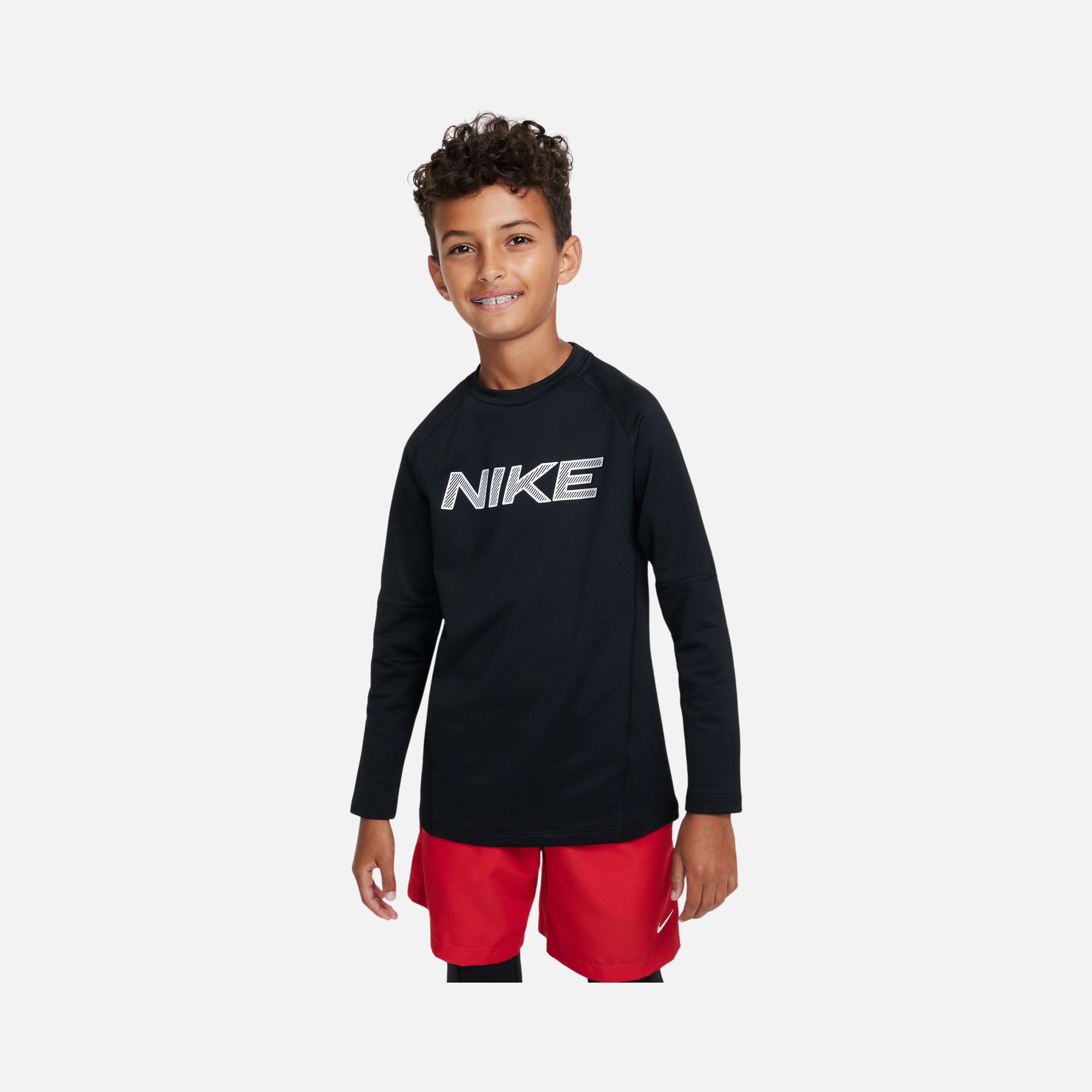 Nike Pro Dri-Fit Warm Training Long-Sleeve (Boys') Çocuk Tişört