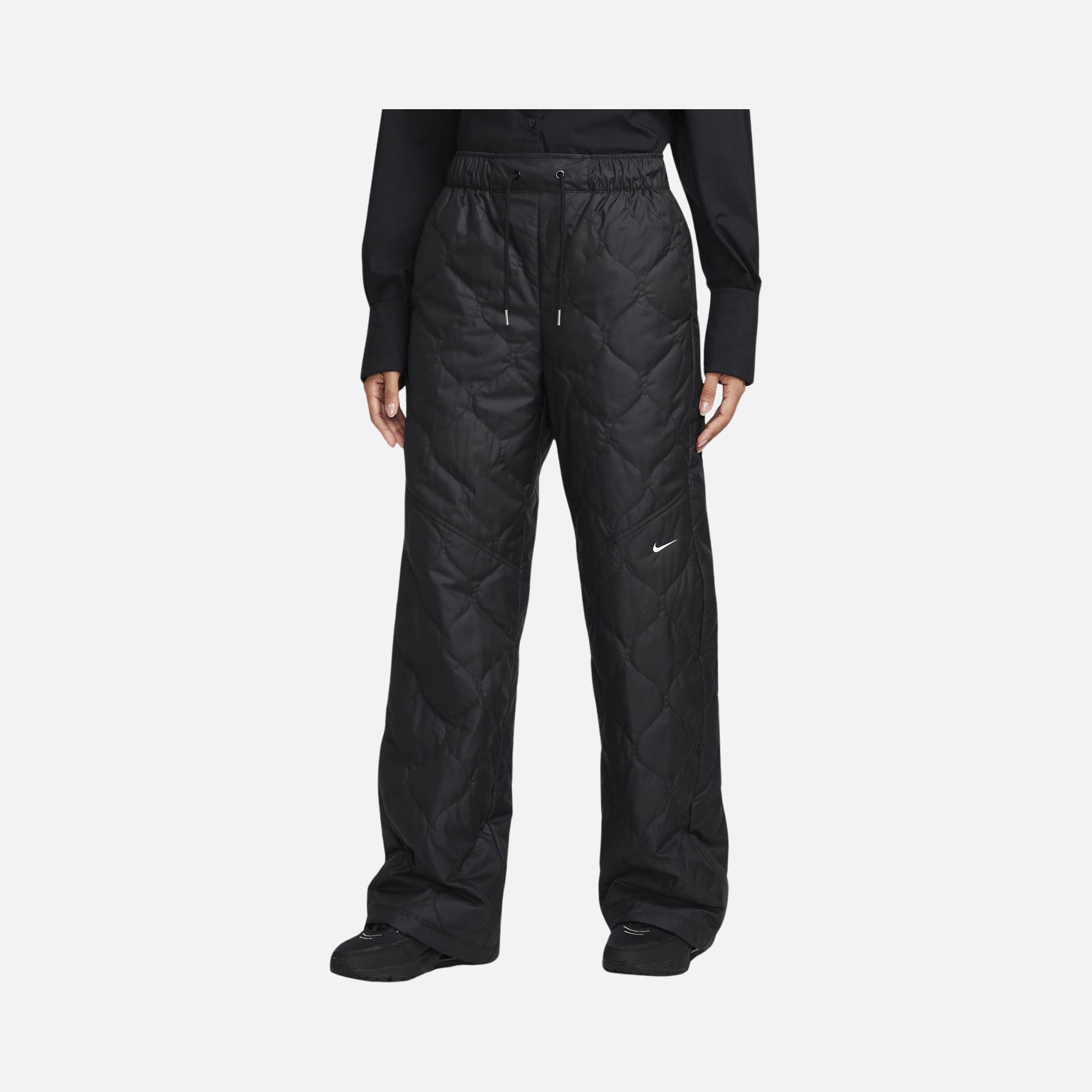 Nike Sportswear Essentials High-Waisted Open-Hem Quilted Kadın Eşofman Altı