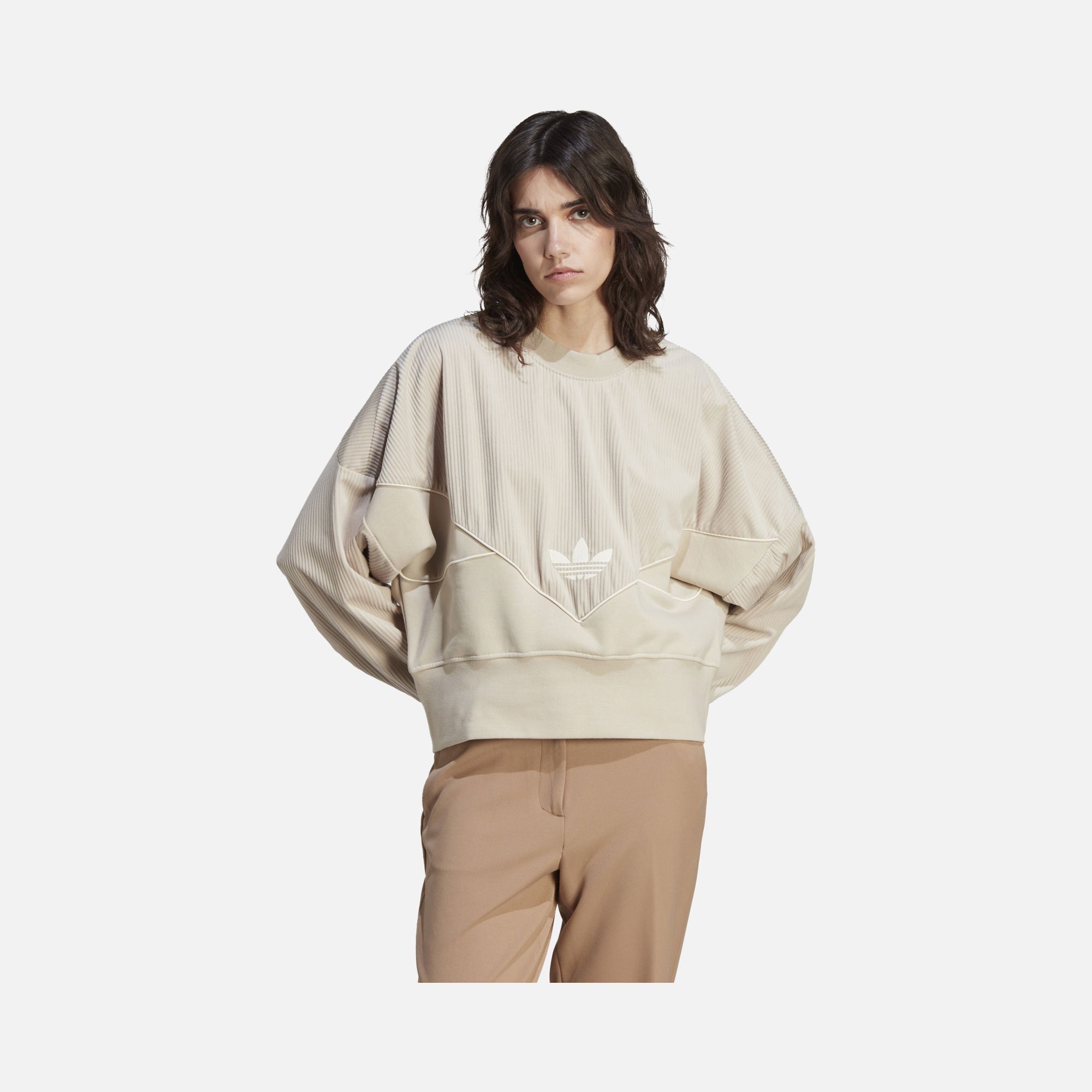 adidas Sportswear Corduroy Mix Material Hooide Kadın Sweatshirt