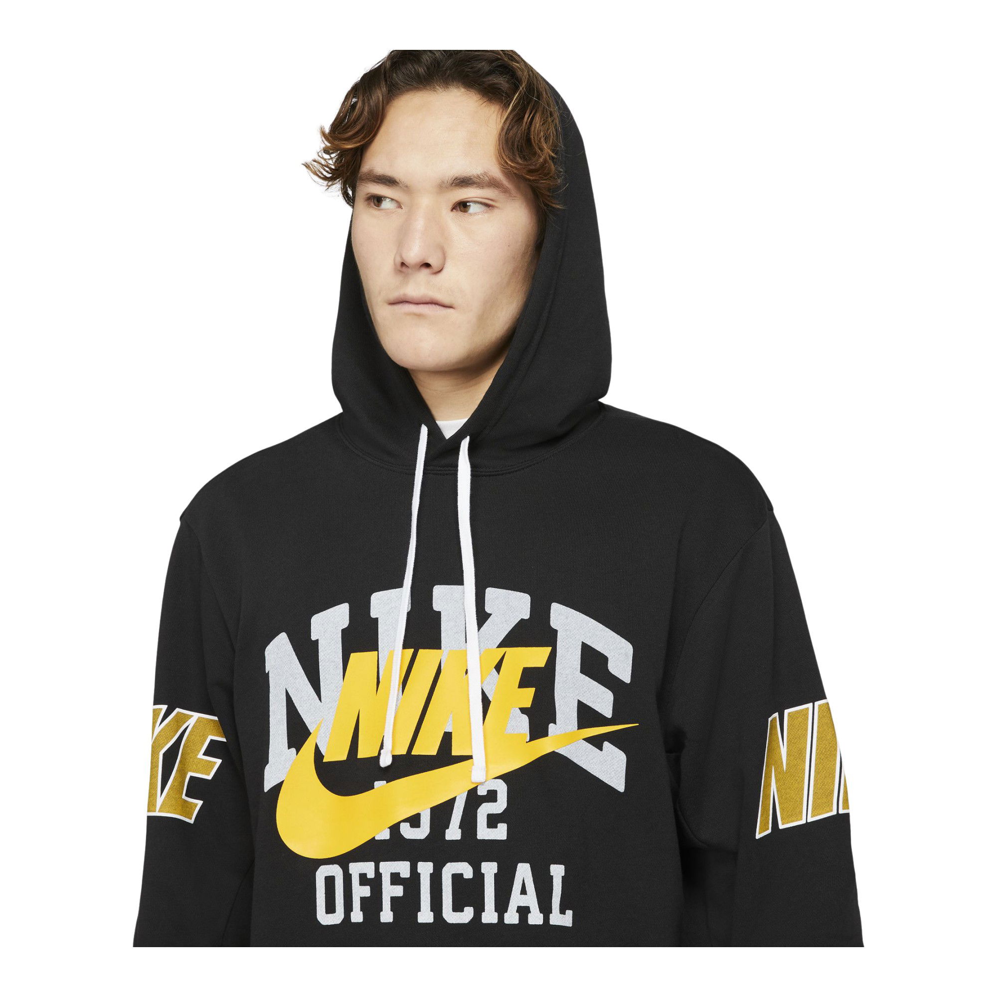 Nike Sportswear Doubled-Up Print French Terry Pullover Hoodie Erkek Sweatshirt