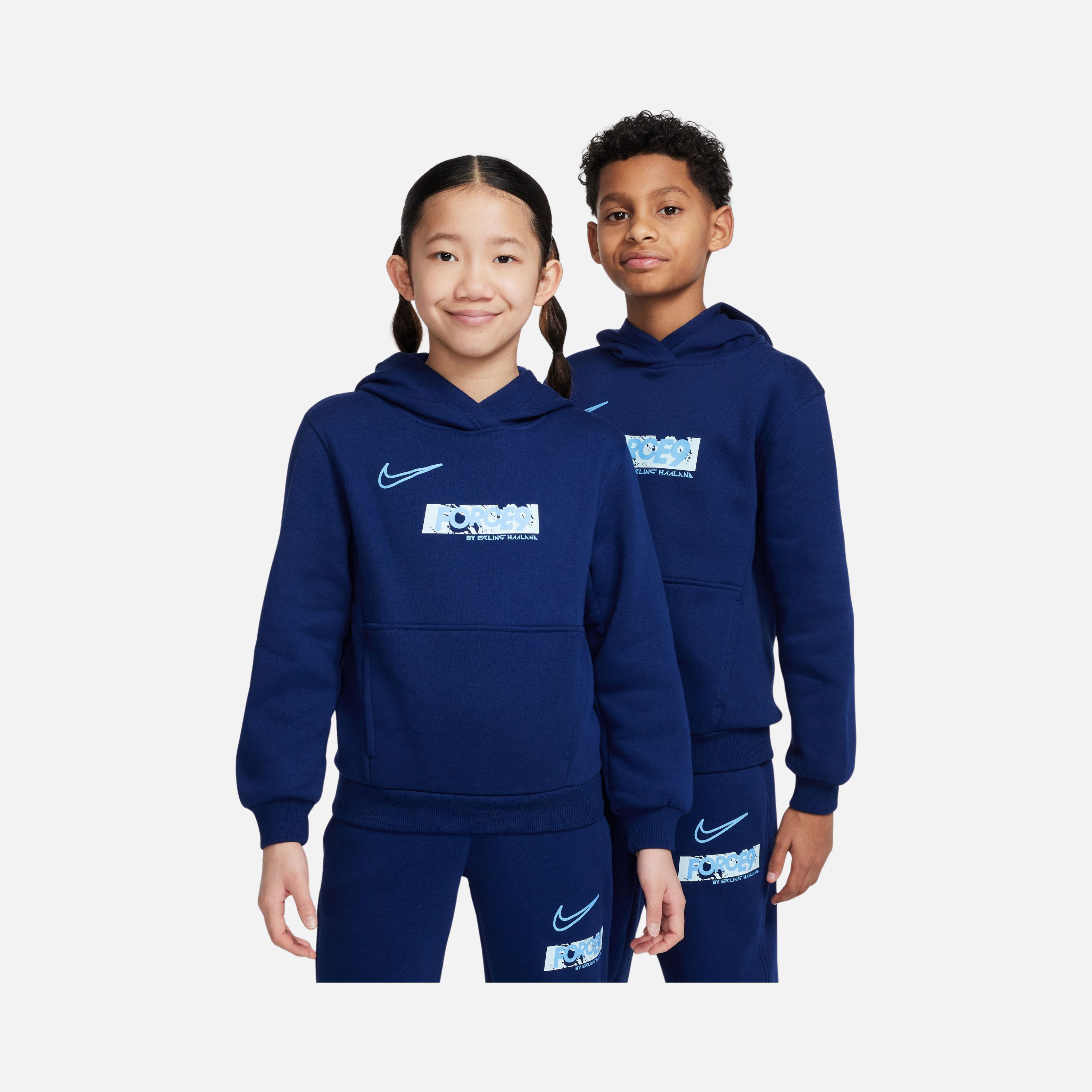 Nike Club Fleece ''Erling Haaland Force9'' Graphic Football Academy Hooded Çocuk Sweatshirt