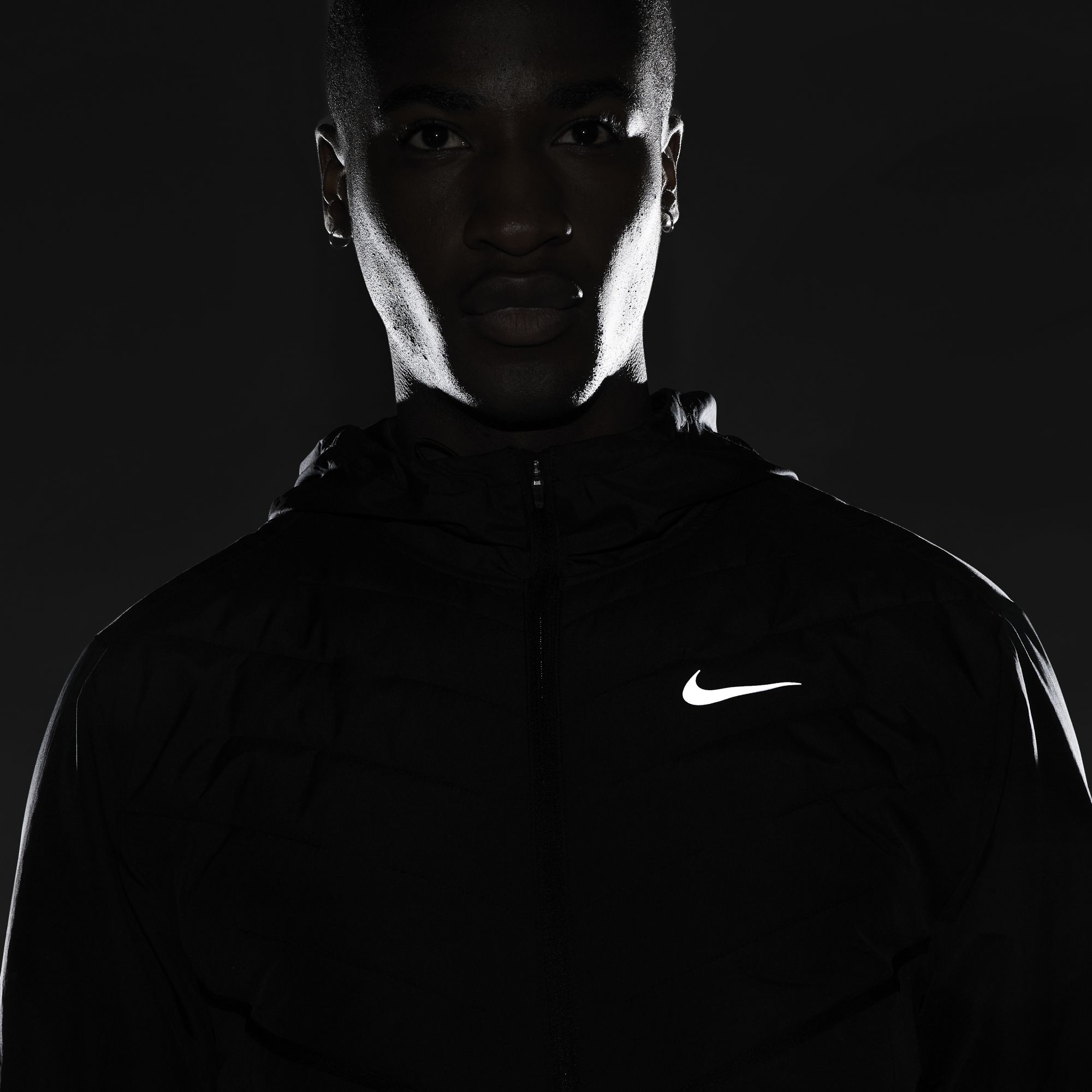 Nike Therma-Fit Repel Aerolayer Synthetic-Fill Running Full-Zip Hoodie Erkek Ceket