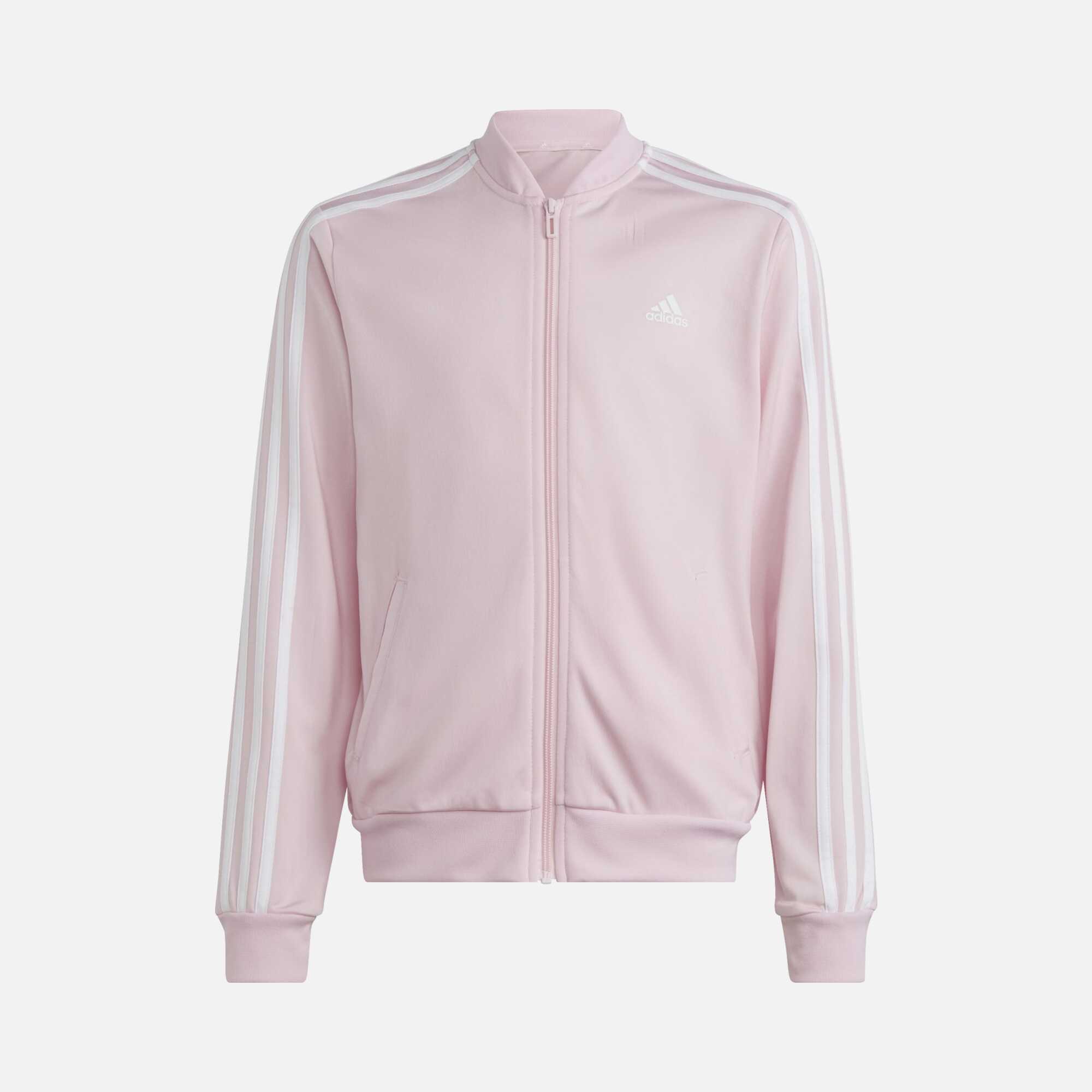 adidas Essentials 3-Stripes Full-Zip (Girls') Çocuk Eşofman Takımı
