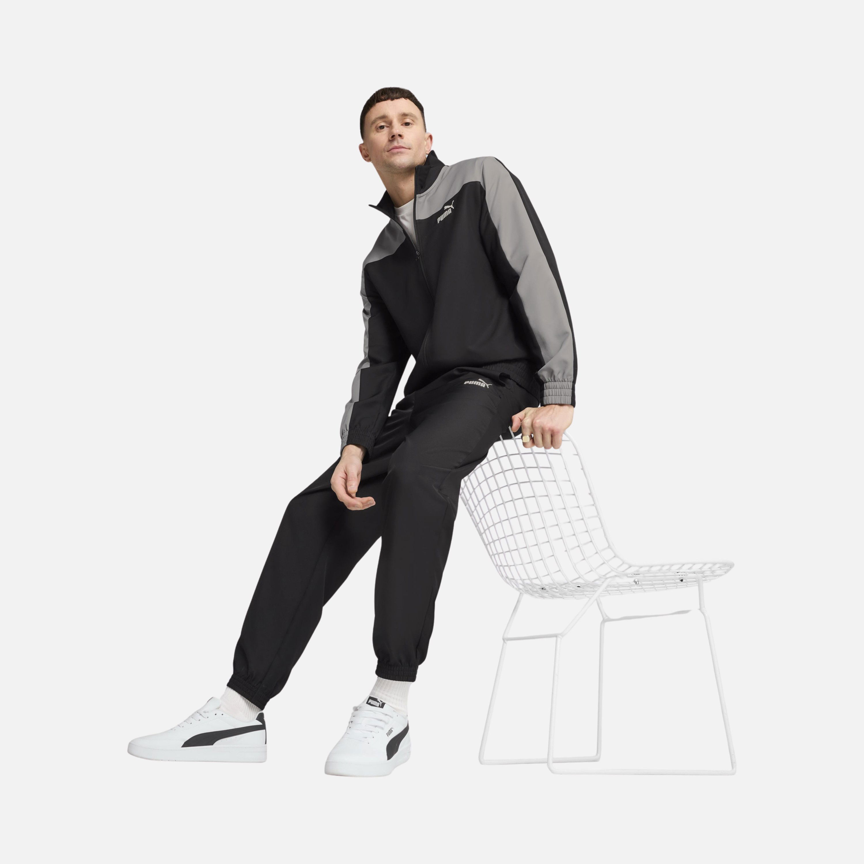Puma Sportswear Woven Colorblock Classic Cut Full-Zip Erkek Eşofman Takımı
