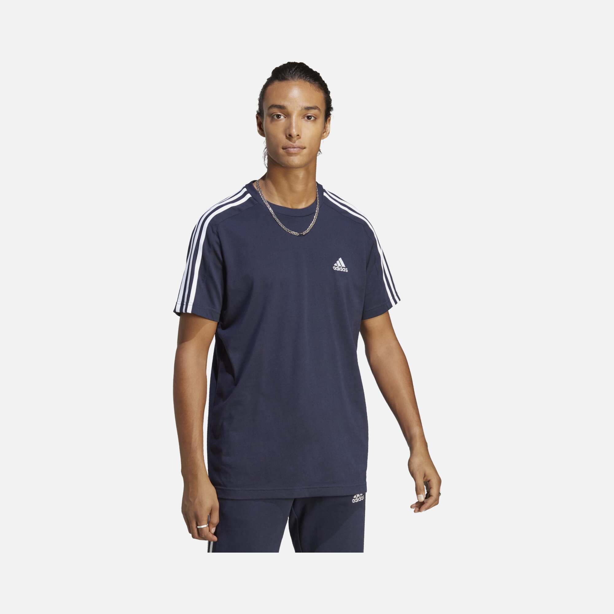 adidas Essentials Single Jersey 3-Stripes Short-Sleeve Erkek Tişört