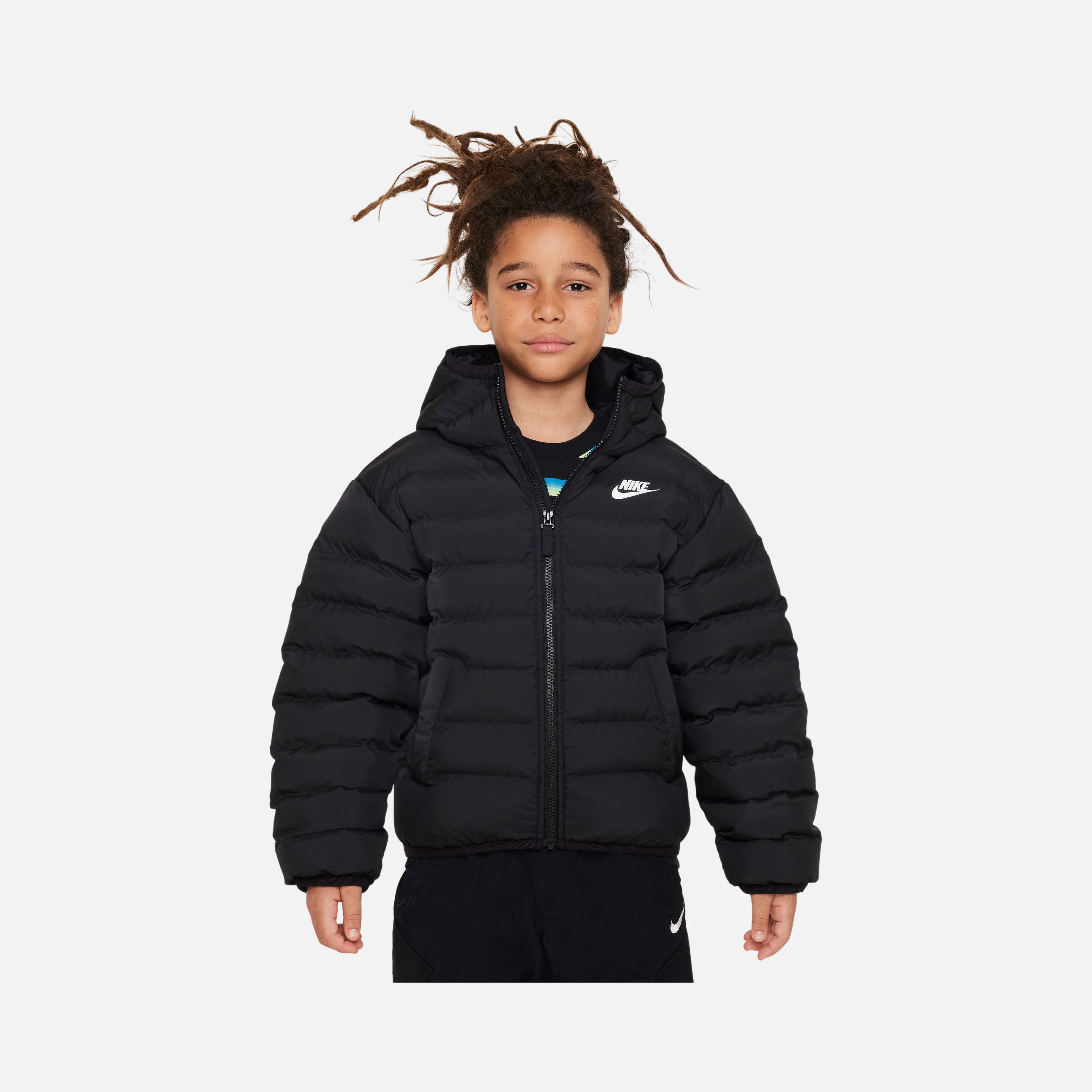 Nike Sportswear Heavyweight Synthetic-Fill EasyOn Therma-Fit Repel Loose Full-Zip Hoodie Çocuk Mont