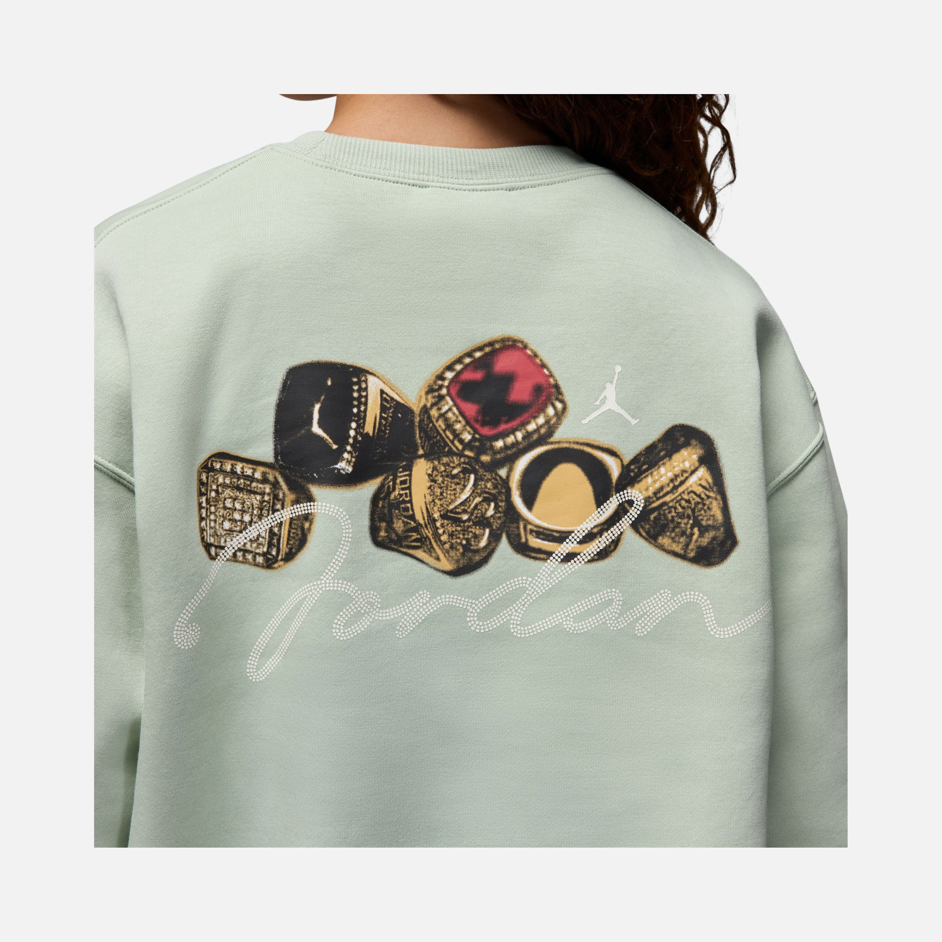 Nike Michael Jordan Brooklyn ''Jewelery Graphics'' Fleece Crew Kadın Sweatshirt