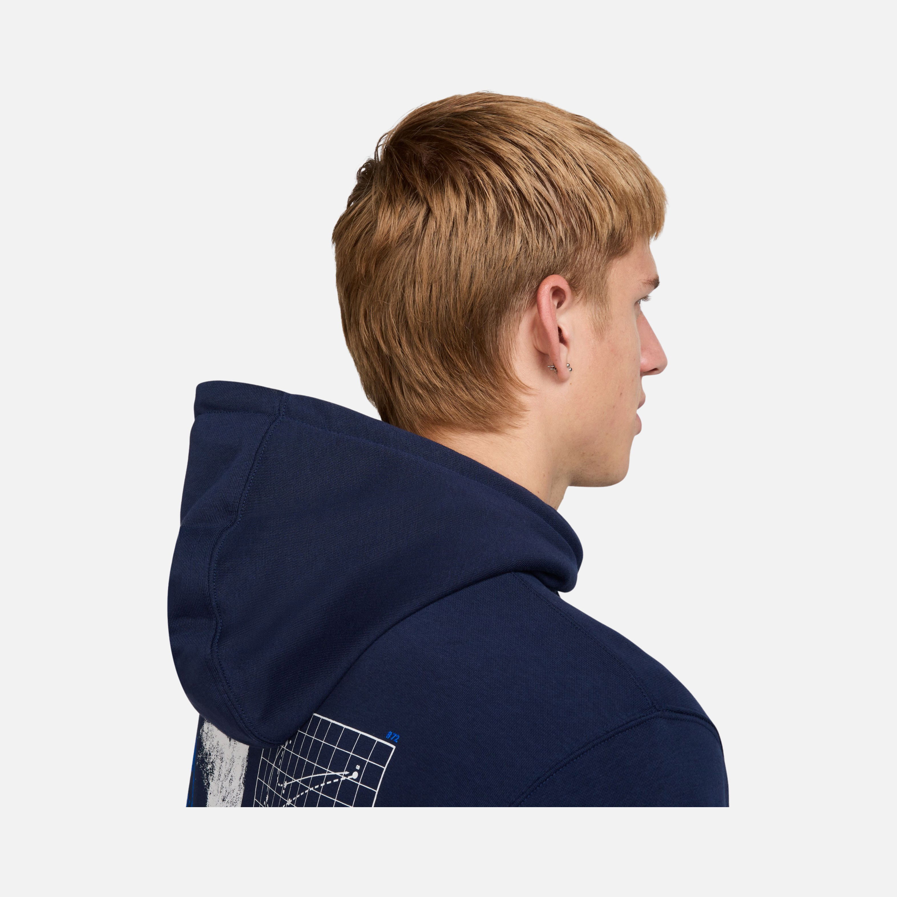 Nike Sportswear Club ''Moon Graphics'' French Terry Pullover Hooded Erkek Sweatshirt