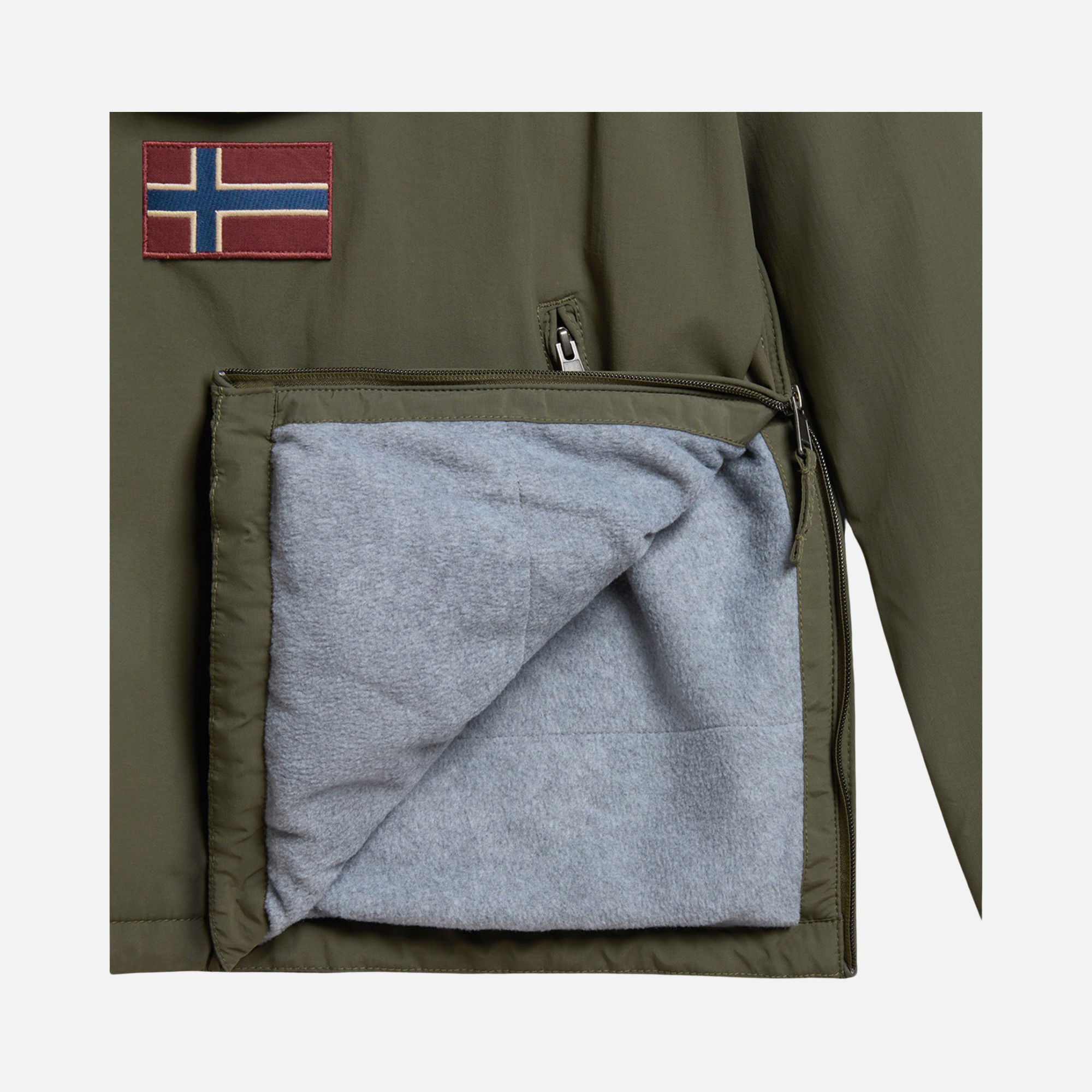 Napapijri Sportswear Rainforest Pocket Winter Half-Zip Hoodie Erkek Ceket