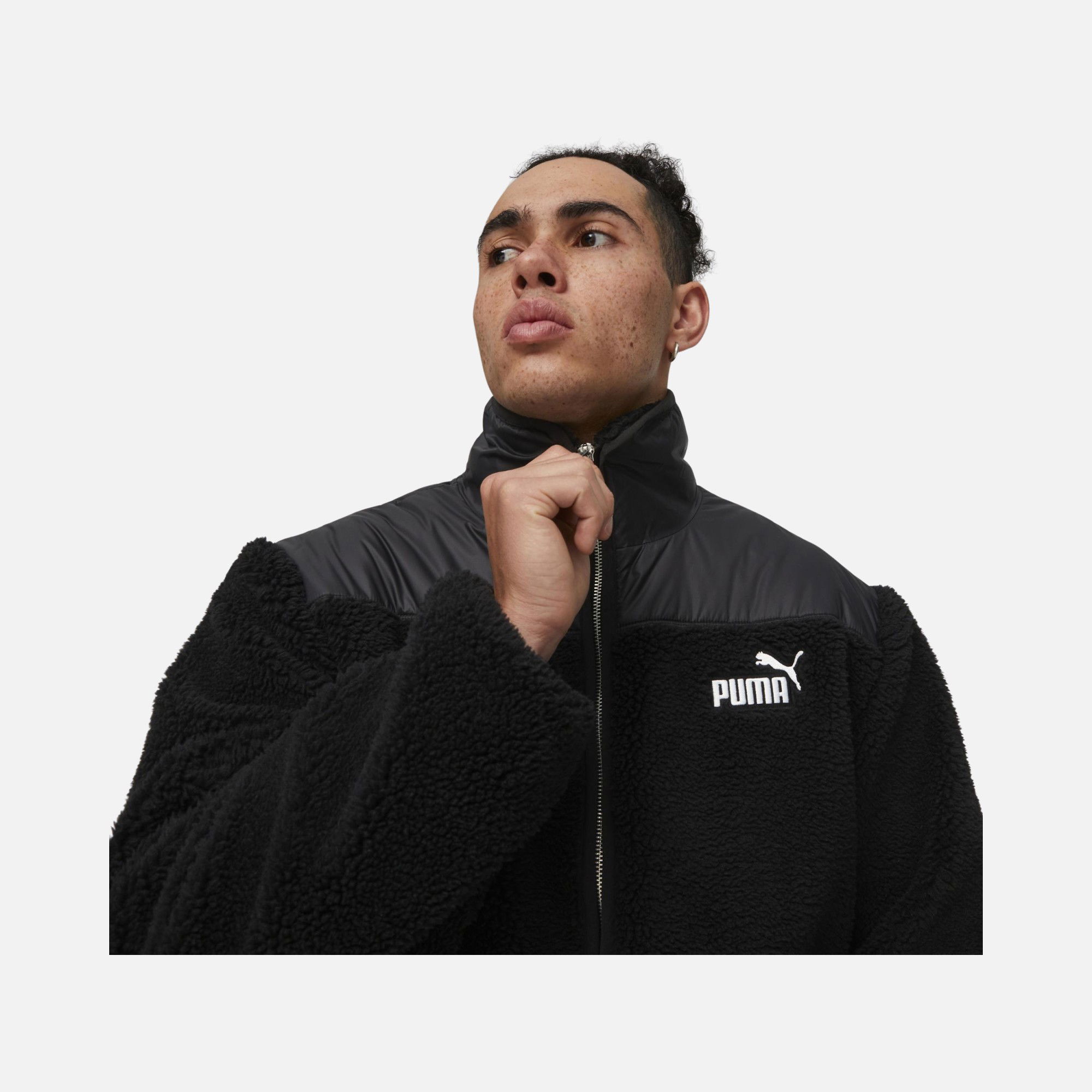 Puma Sportswear Sherpa Hybrid Full-Zip Hoodie Erkek Ceket