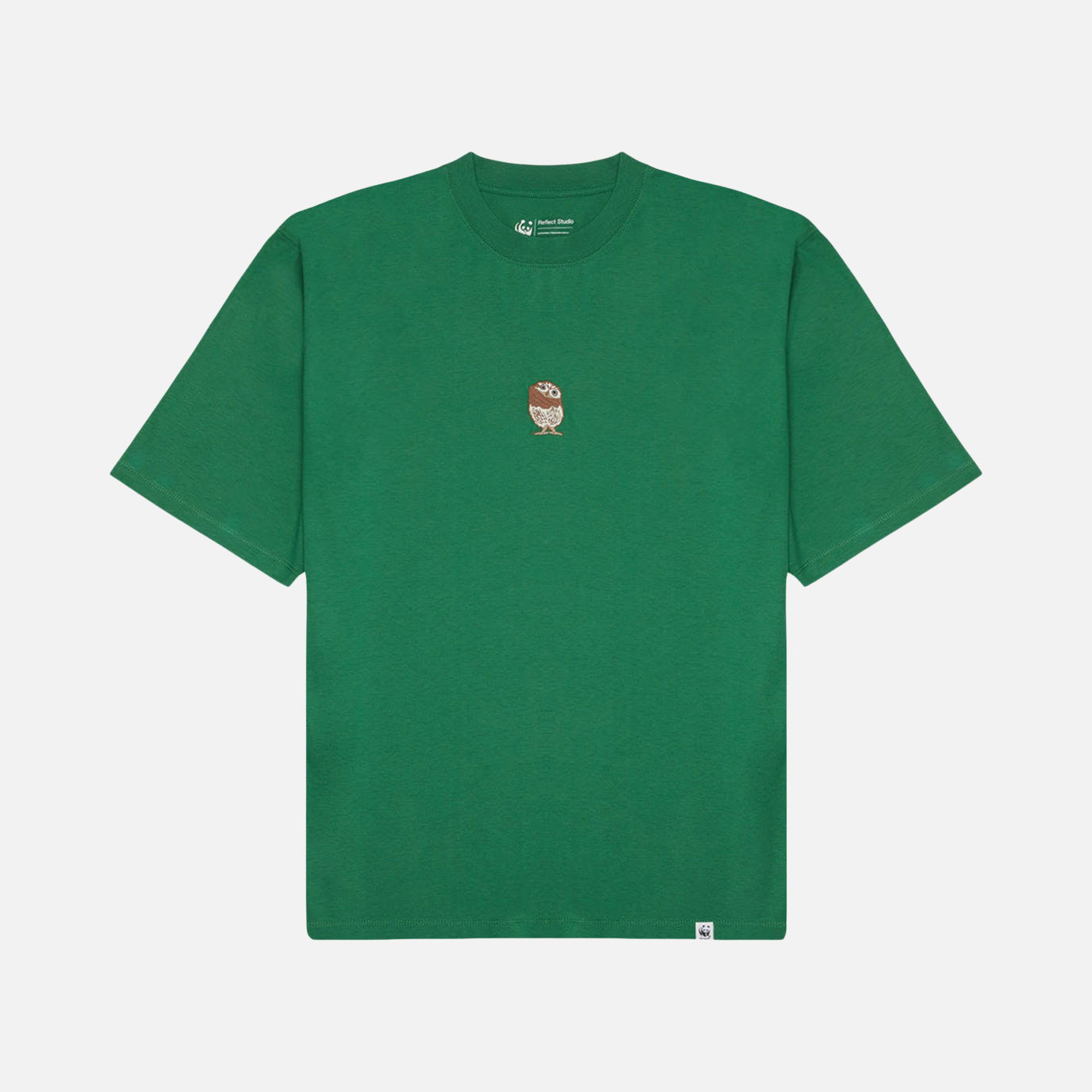 WWF Sportswear Cin Baykuşu Embroidered Oversize Short-Sleeve Unisex Tişört