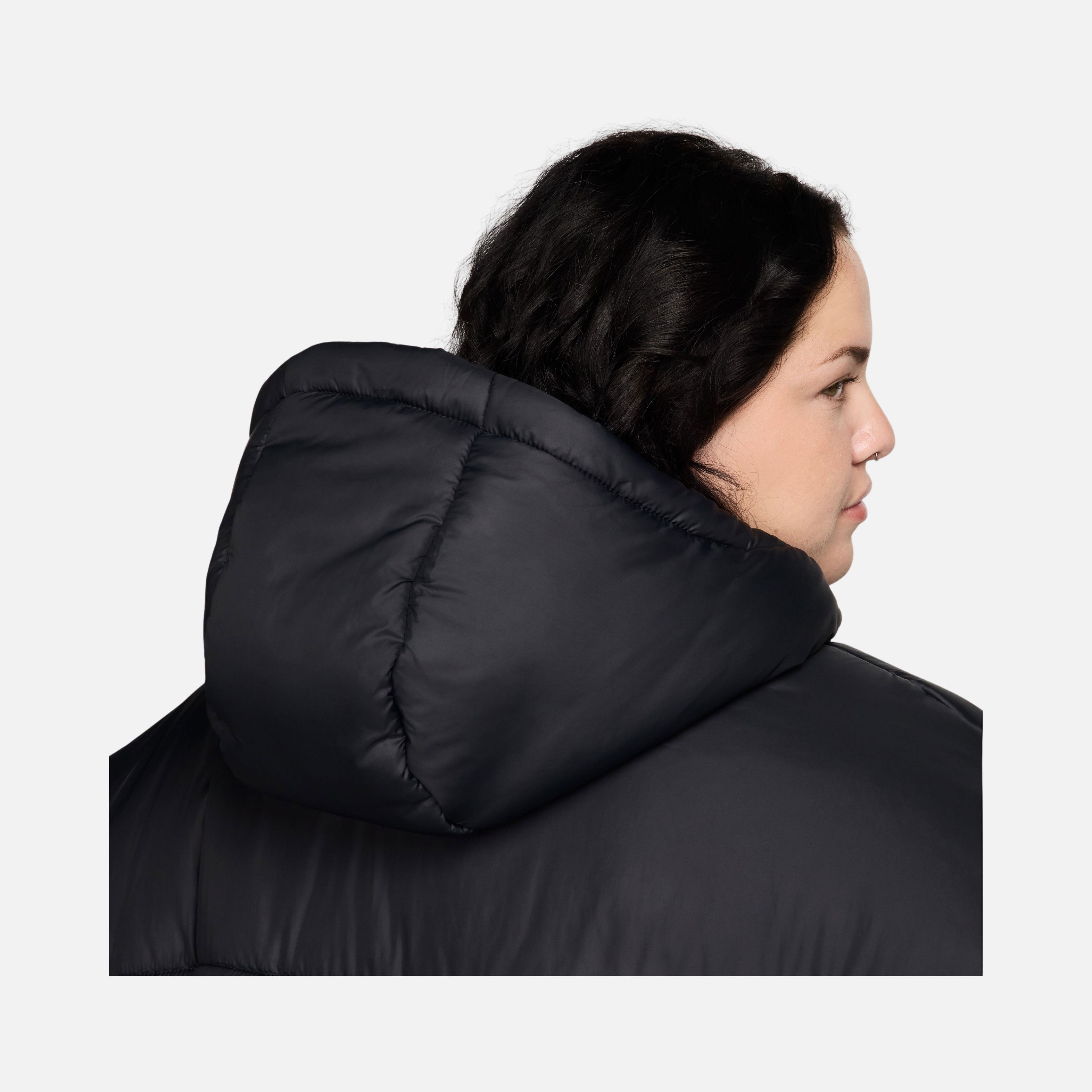 Nike Sportswear Classic Puffer Therma-Fit Loose Full-Zip Hoodie (Plus Size) Kadın Mont