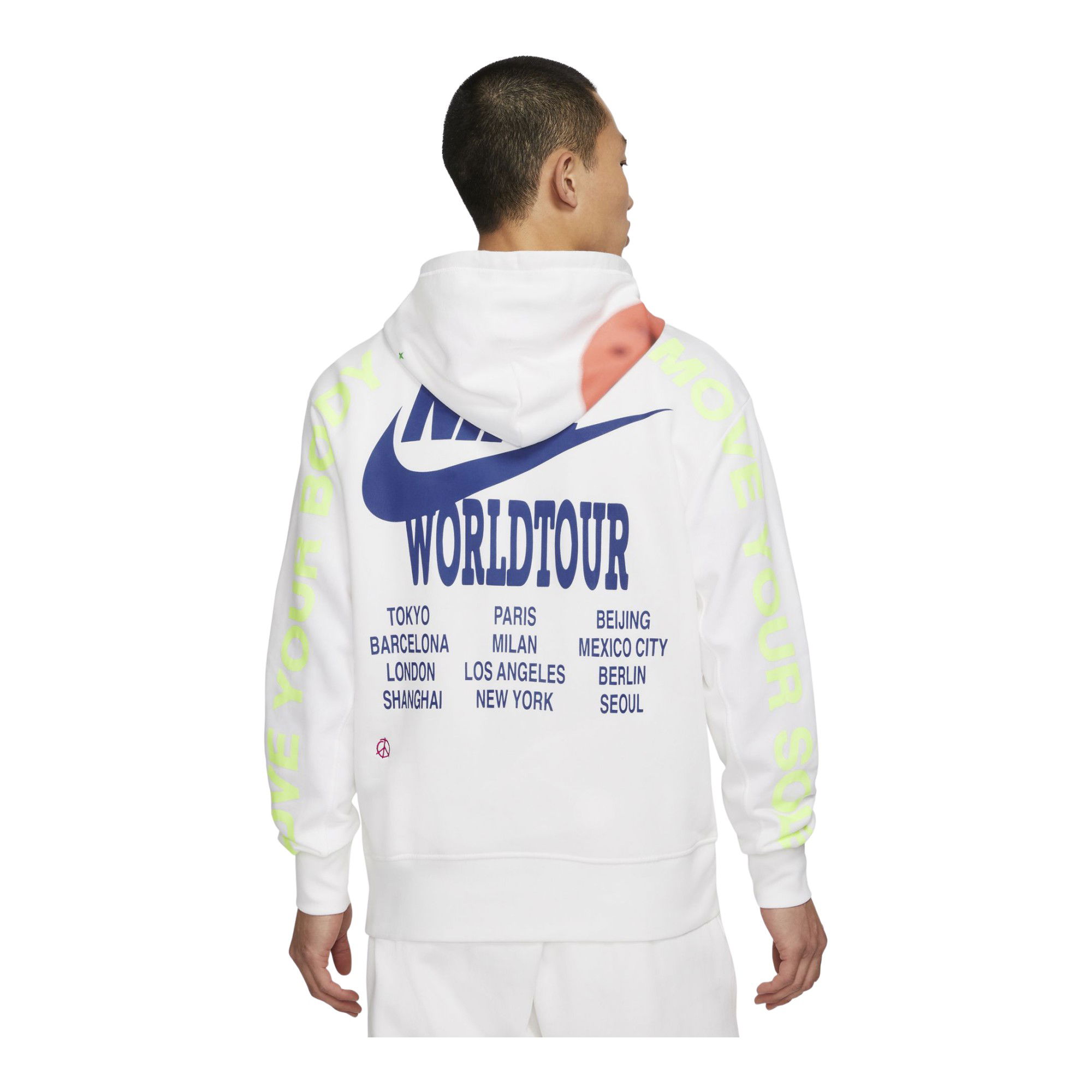 Nike Sportswear Pullover French Terry World Tour Hoodie Erkek Sweatshirt