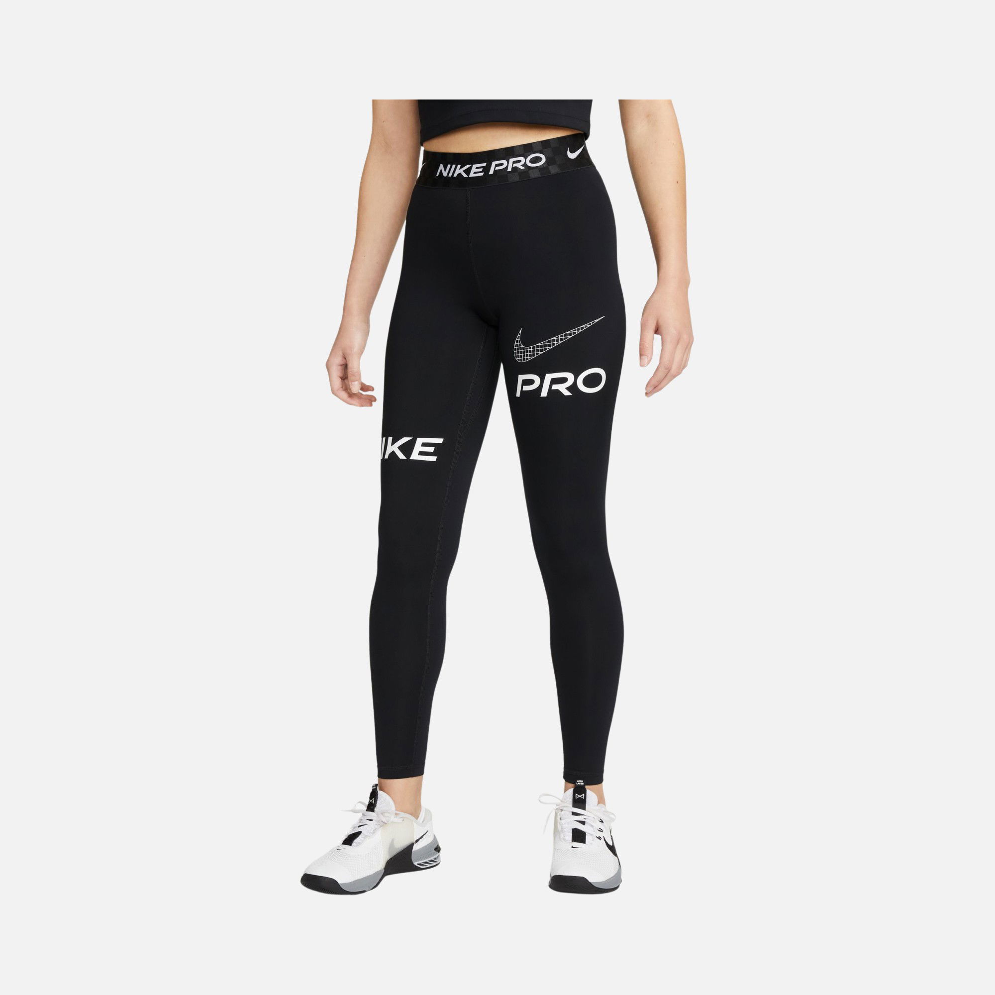 Nike Pro Dri-Fit Mid-Rise Full-Length Graphic Training Kadın Tayt