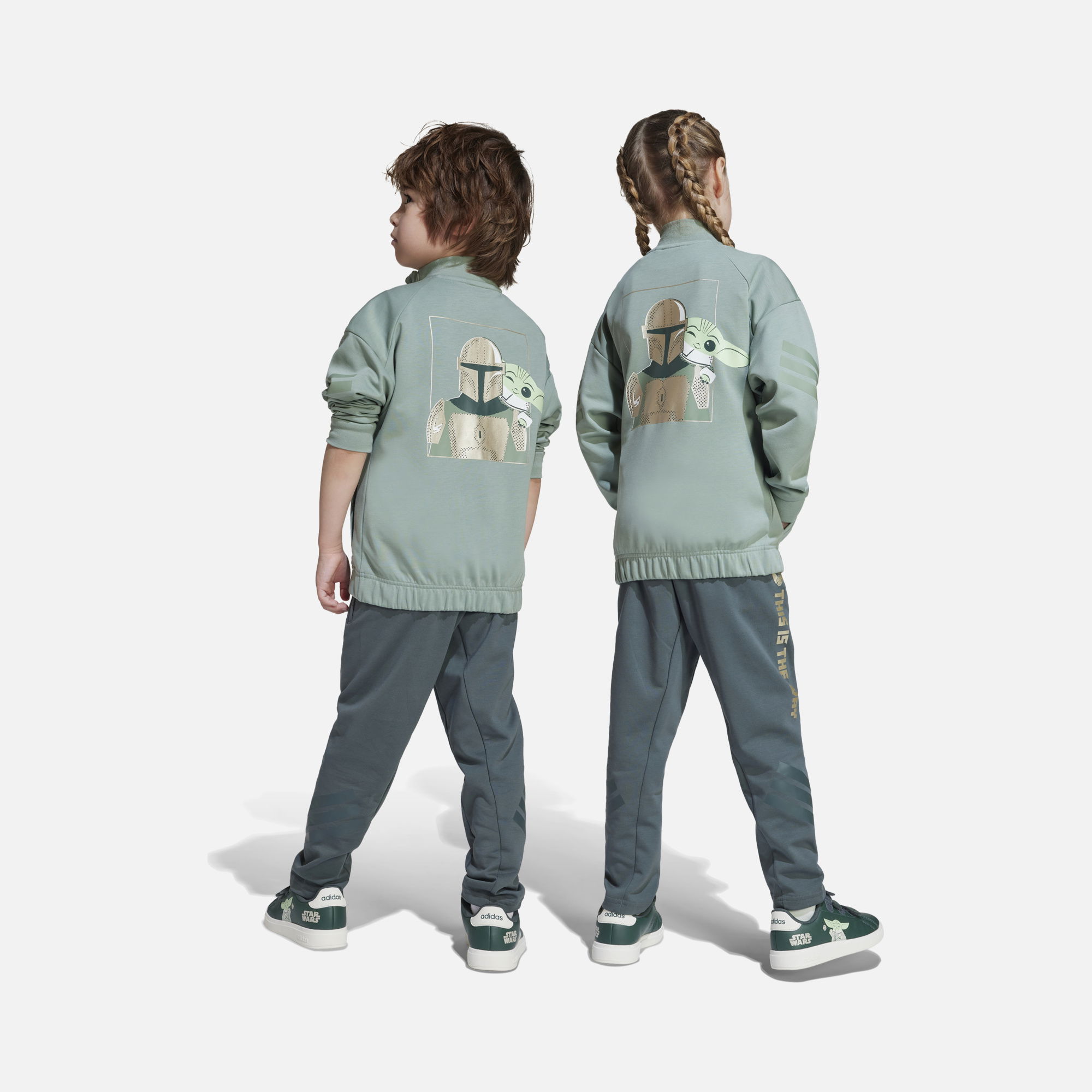 adidas Star Wars Mandalorian French Terry Fabric Mid-Rise Waist Gym & Training Çocuk Eşofman Altı