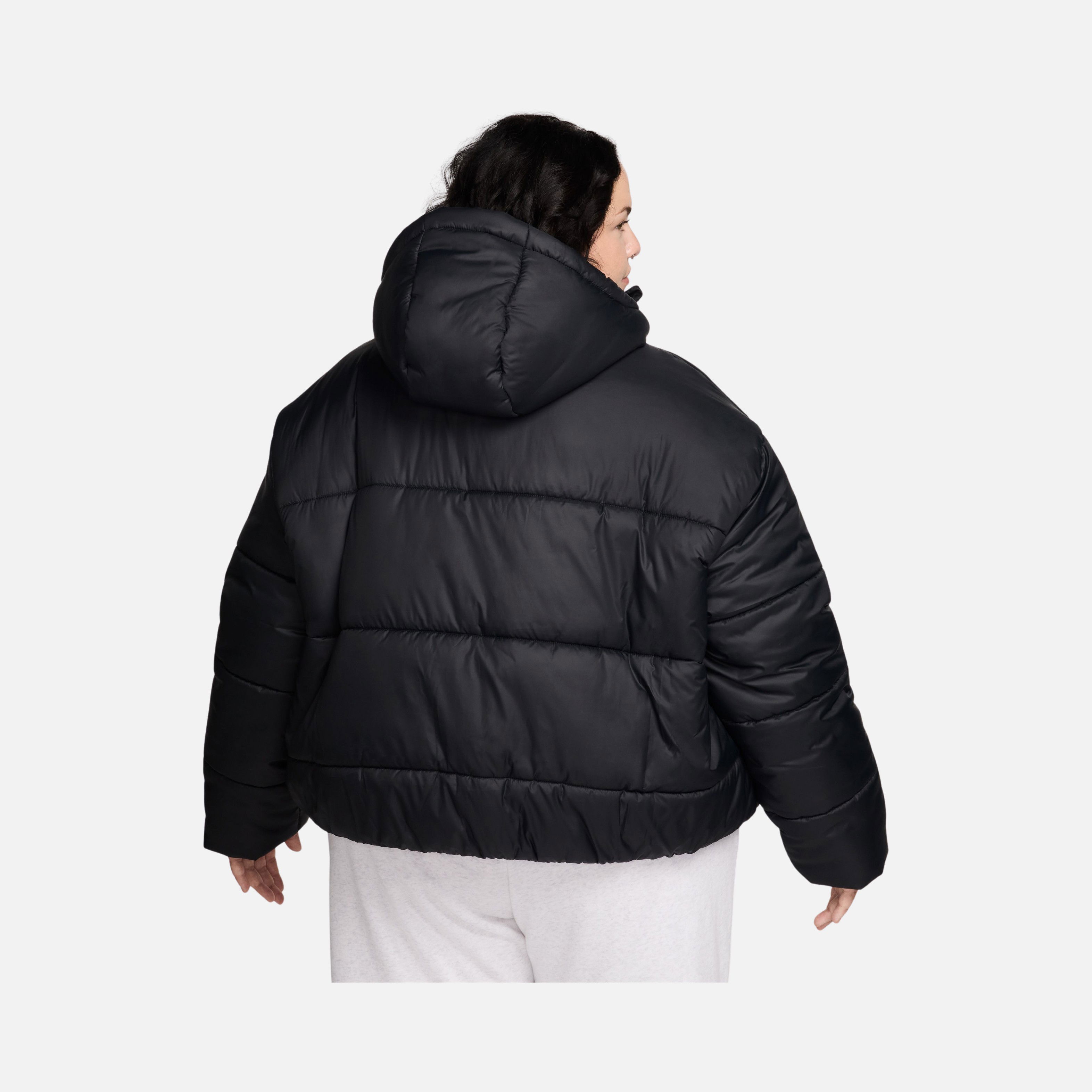Nike Sportswear Classic Puffer Therma-Fit Loose Full-Zip Hoodie (Plus Size) Kadın Mont