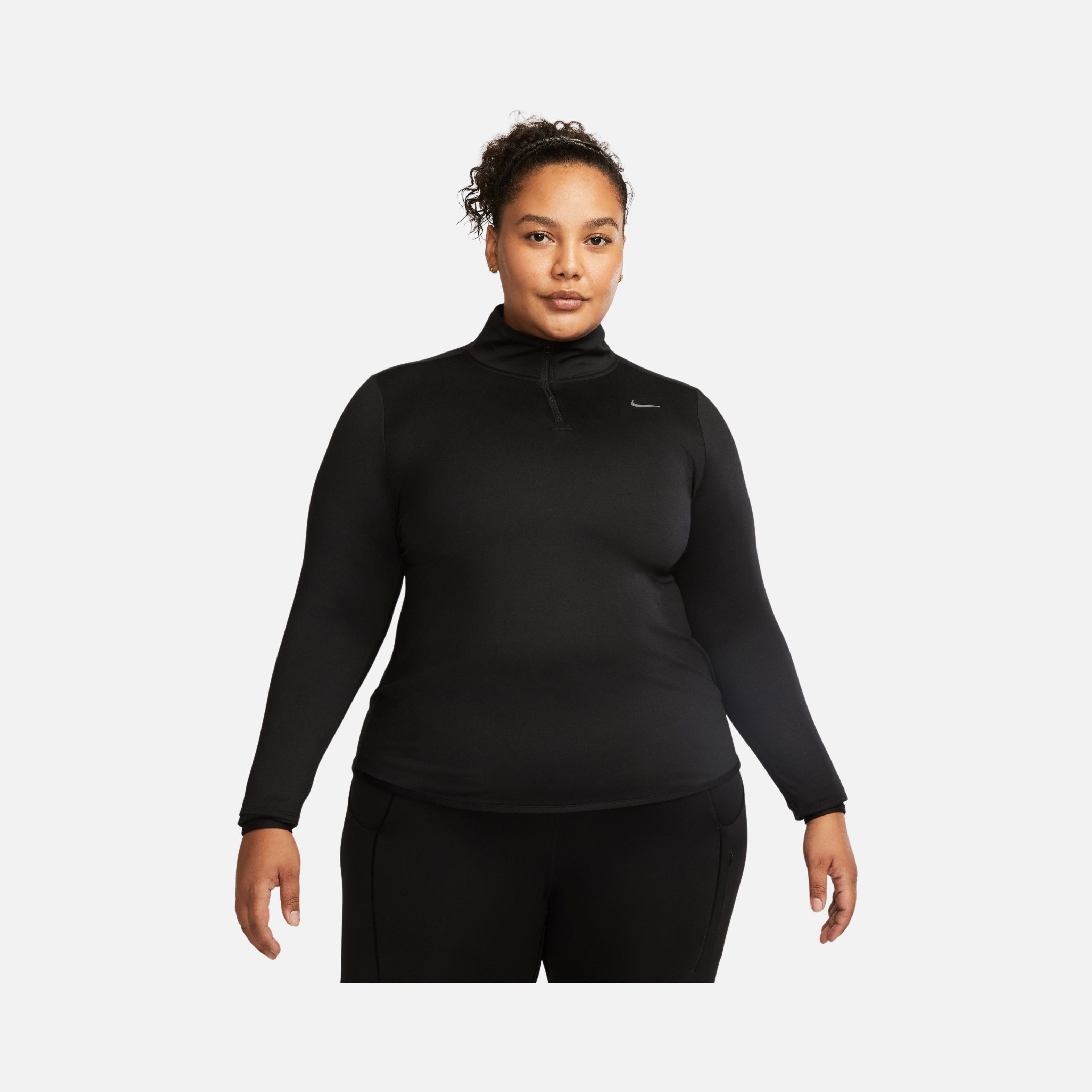 Nike Dri-Fit Swift UV 1/4-Zip Running Top Long-Sleeve (Plus Size) Kadın Tişört