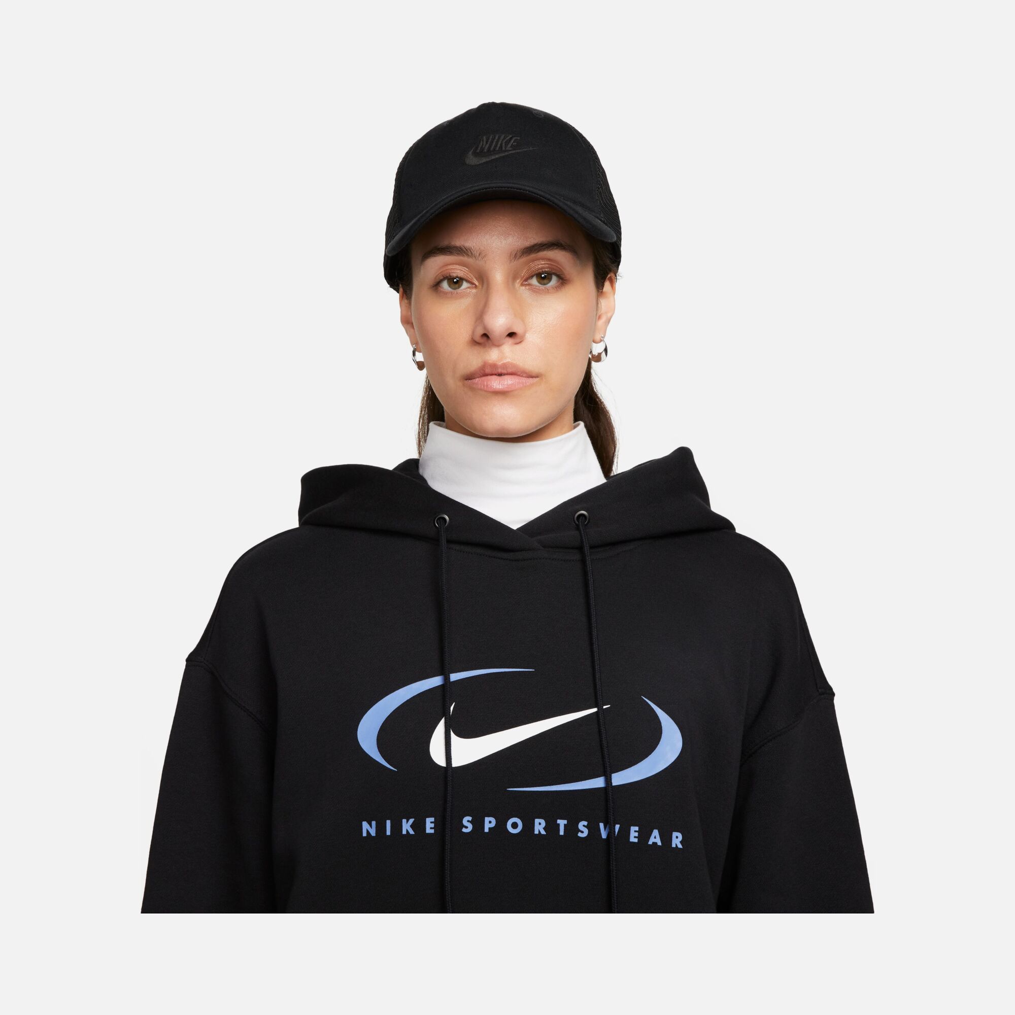 Nike Sportswear Graphic Oversized Fleece Pullover Hoodie Kadın Sweatshirt