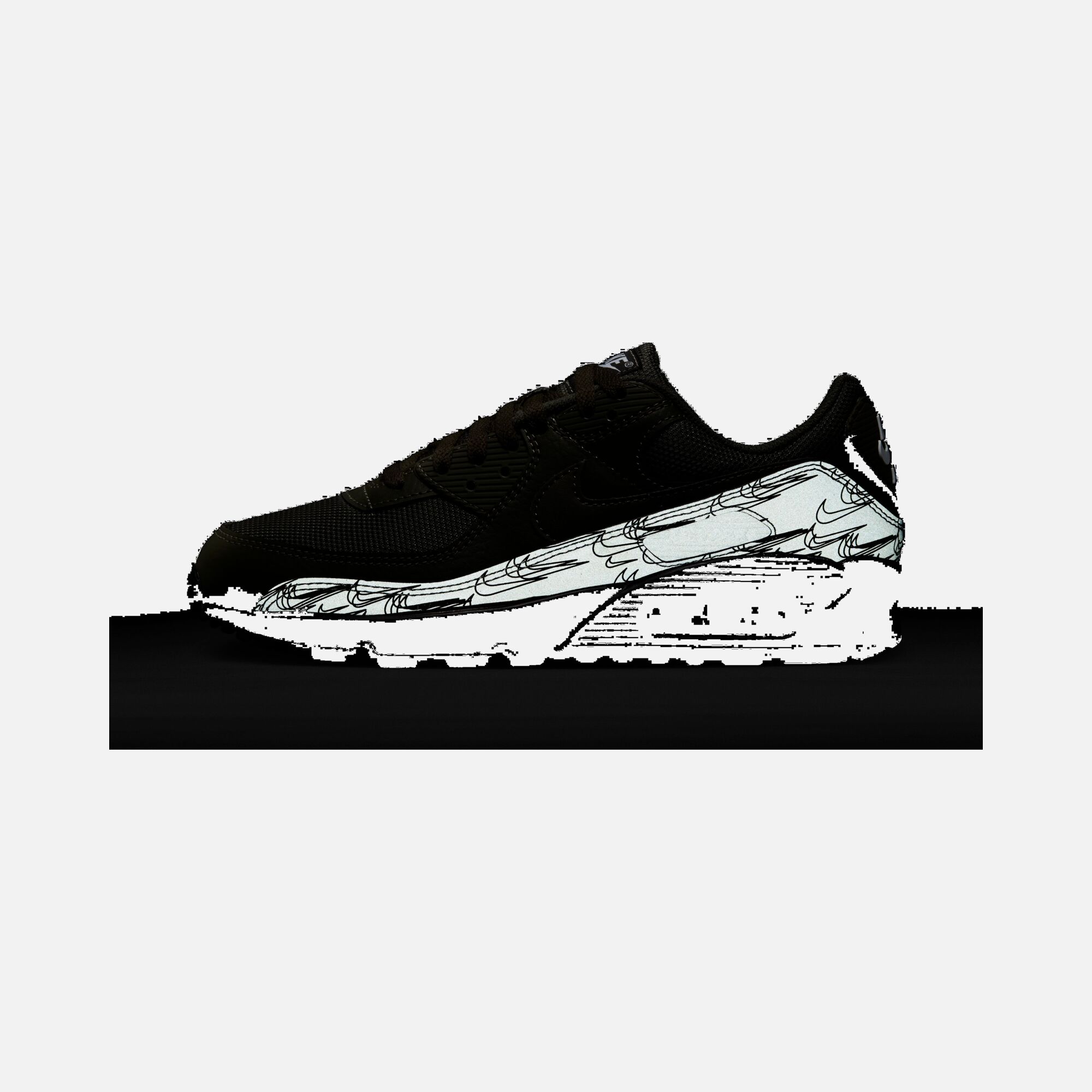 Nike Air Max 90 ''Reflective Multi Swoosh'' Erkek Spor Ayakkabı