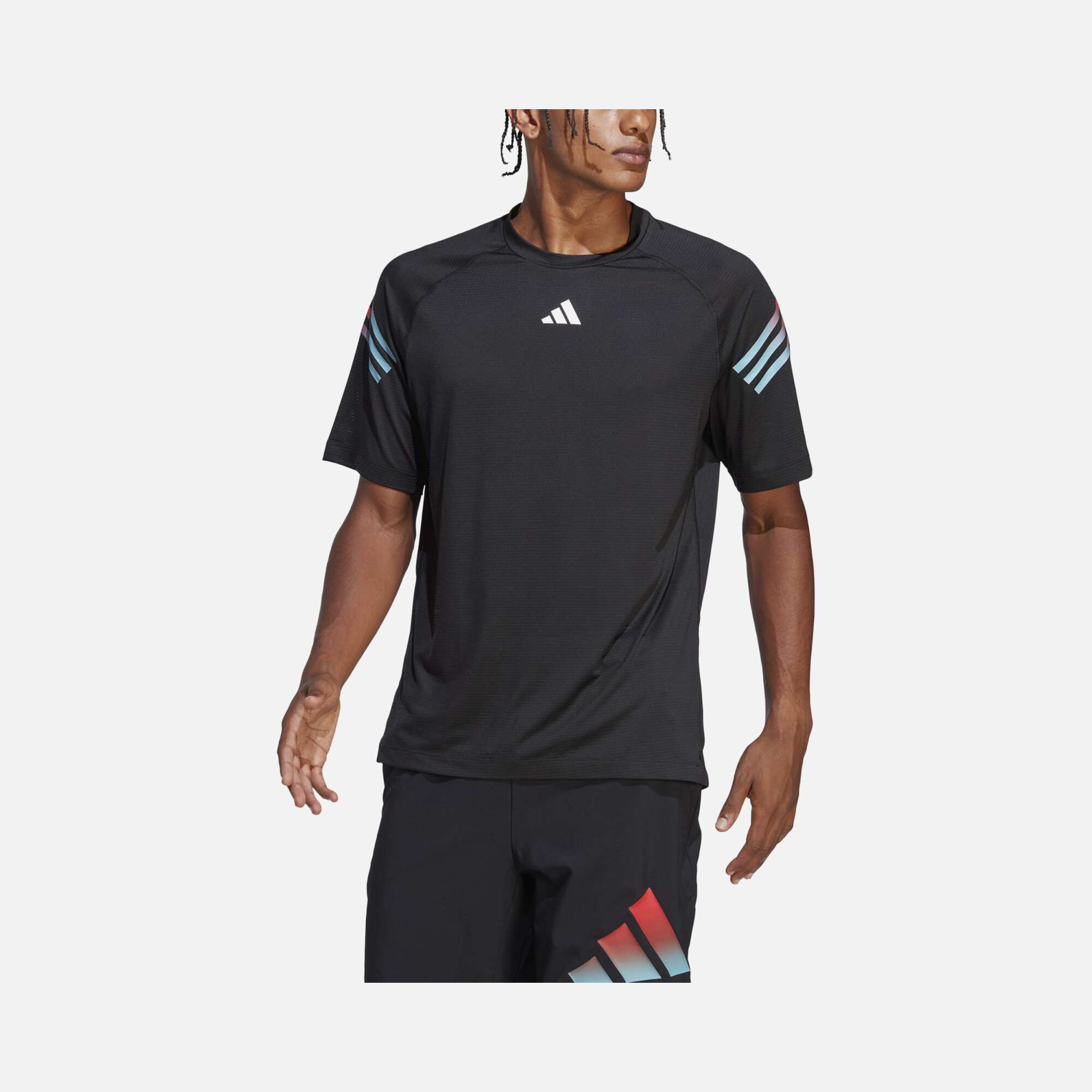 adidas Train Icons 3-Stripes Training Short-Sleeve Erkek Tişört