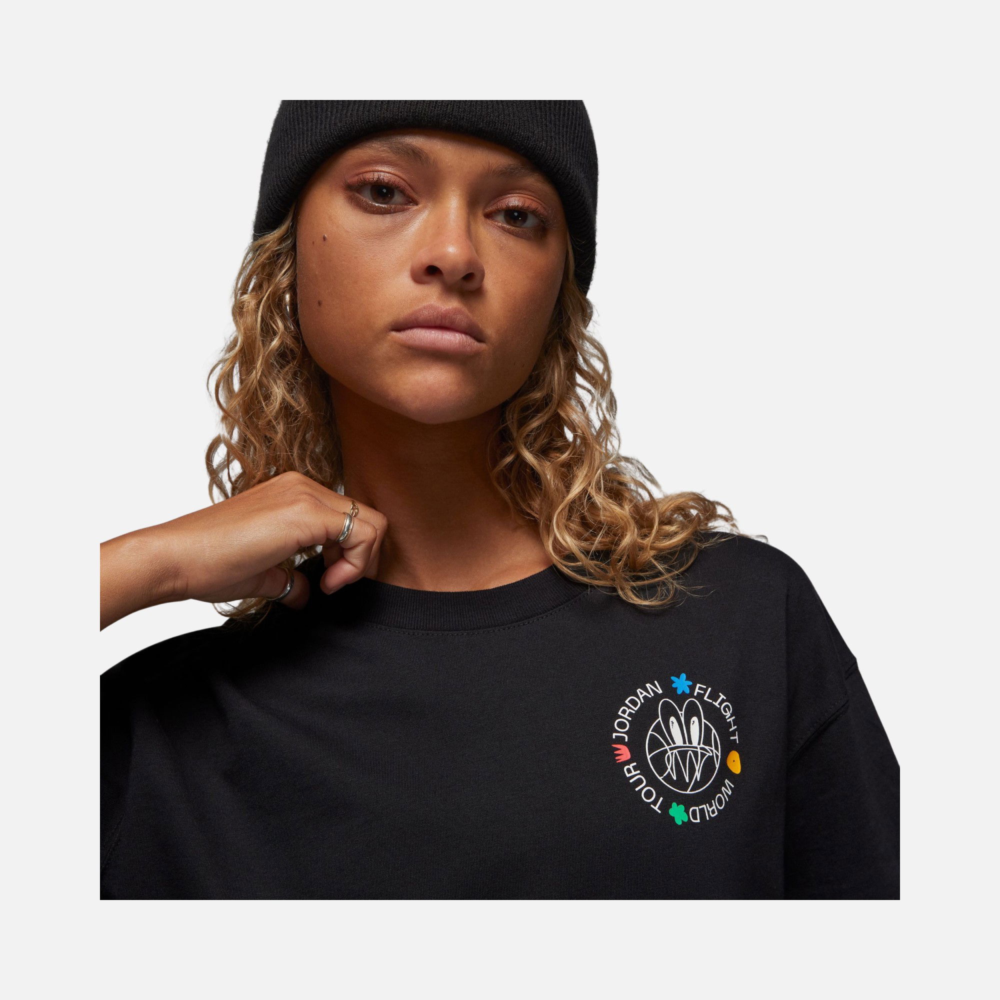 Nike Jordan Flight Graphics Artist Series by Mia Lee Short-Sleeve Kadın Tişört