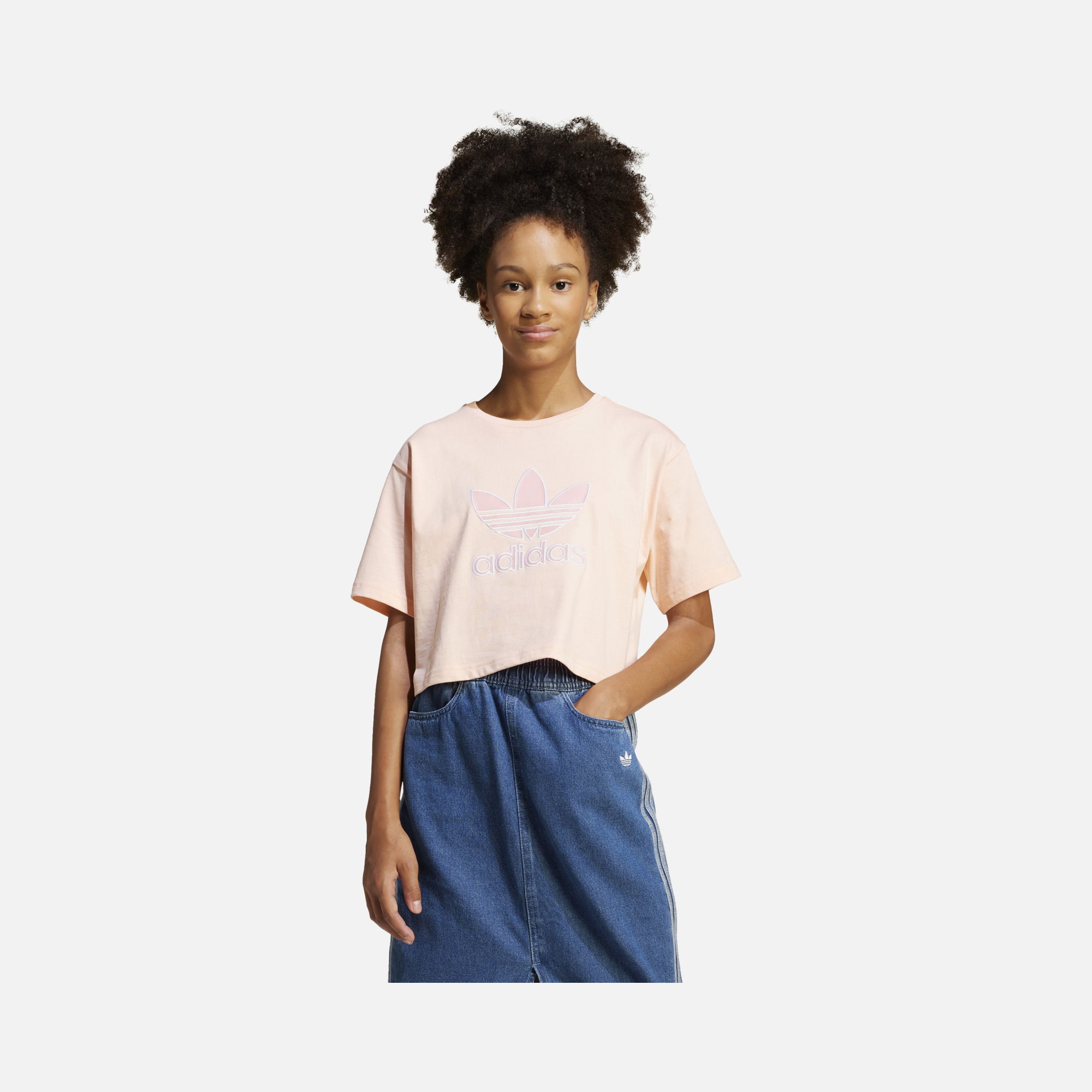 adidas Originals Oversize Cropped Short-Sleeve Çocuk Tişört