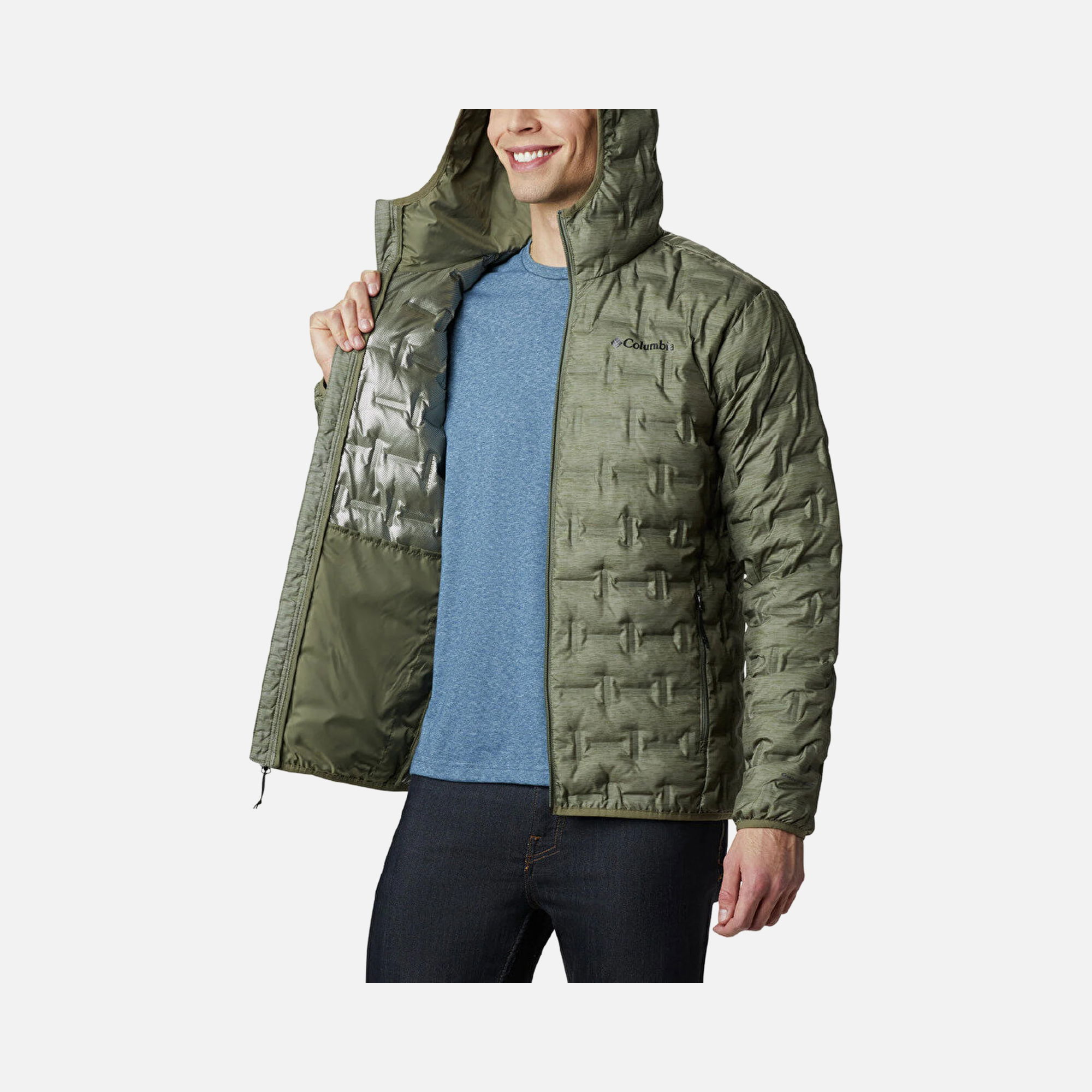 Columbia Delta Ridge™ Down Full-Zip Hoodie Erkek Mont