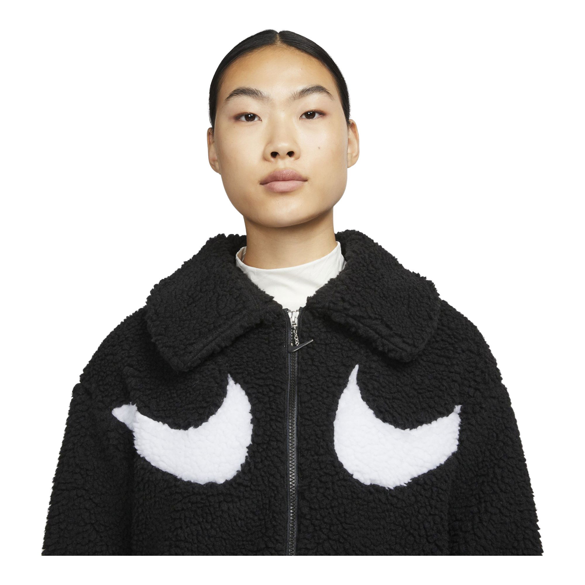 Nike Sportswear Sherpa Swoosh Graphic Full-Zip Kadın Ceket