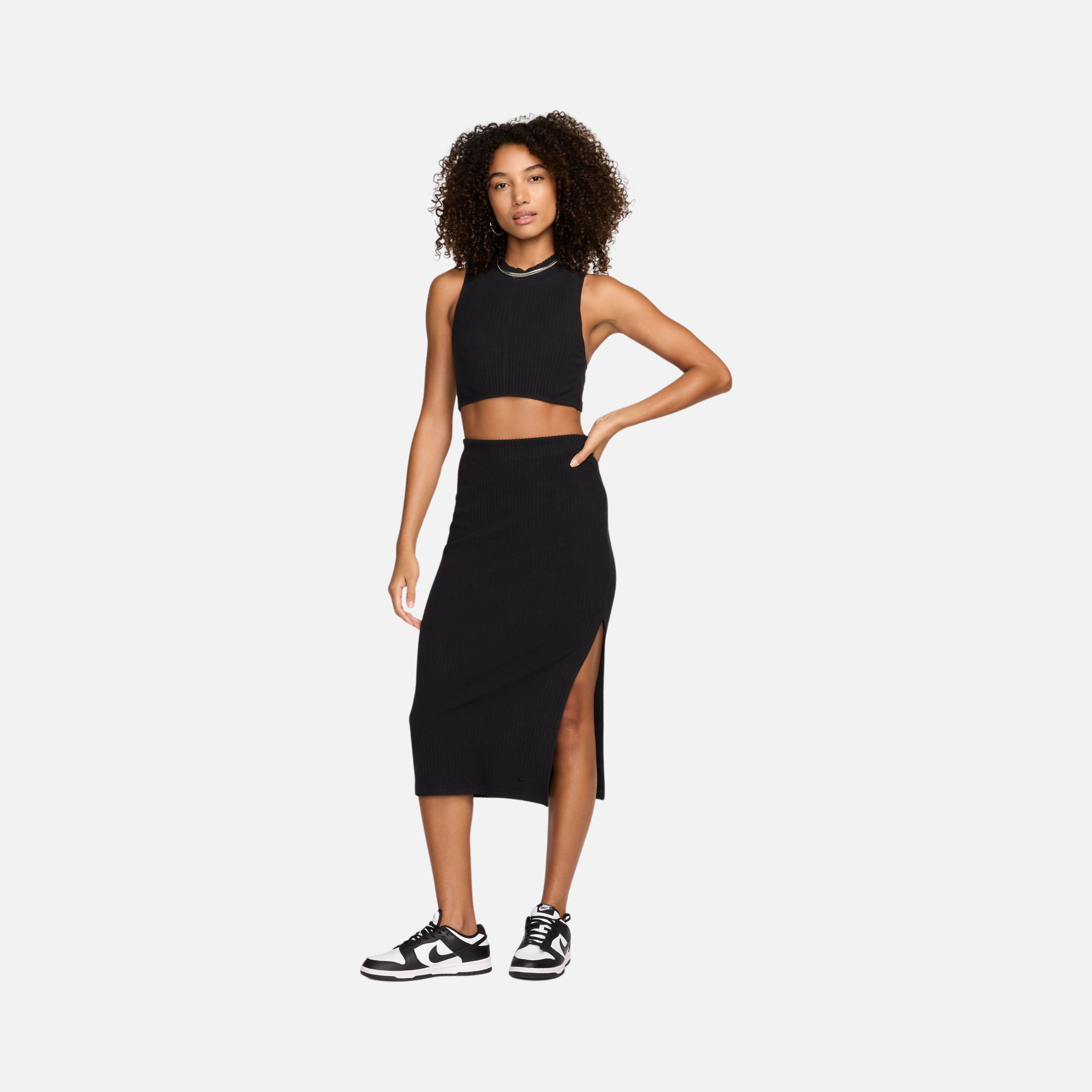 Nike Sportswear Chill Knit Tight Mock-Neck Ribbed Crop Kadın Atlet