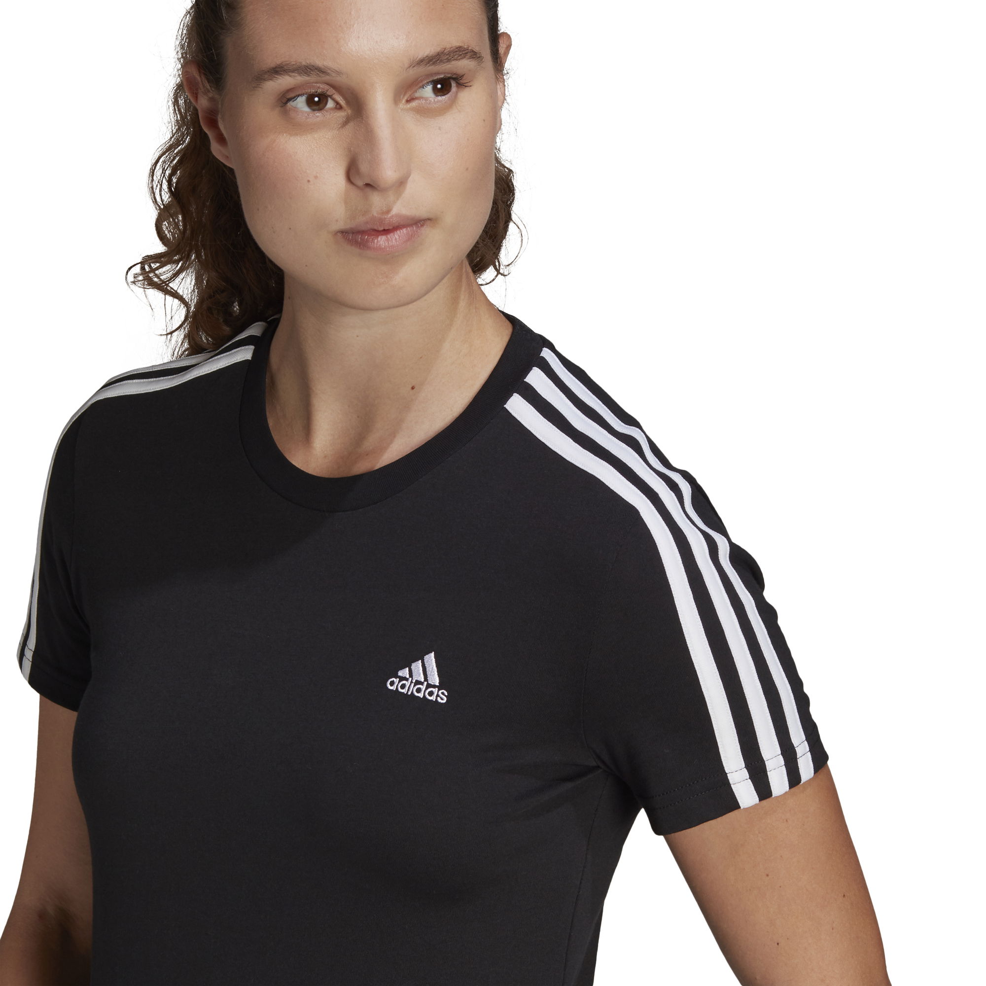 adidas Essentials Slim 3-Stripes Short-Sleeve Kadın Tişört