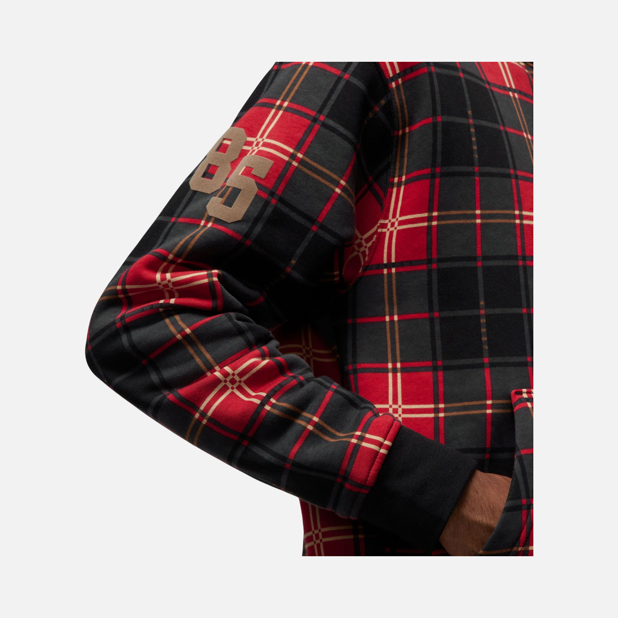 Nike Jordan Essential Flight Artist Series Plaid Fleece Crew Erkek Sweatshirt