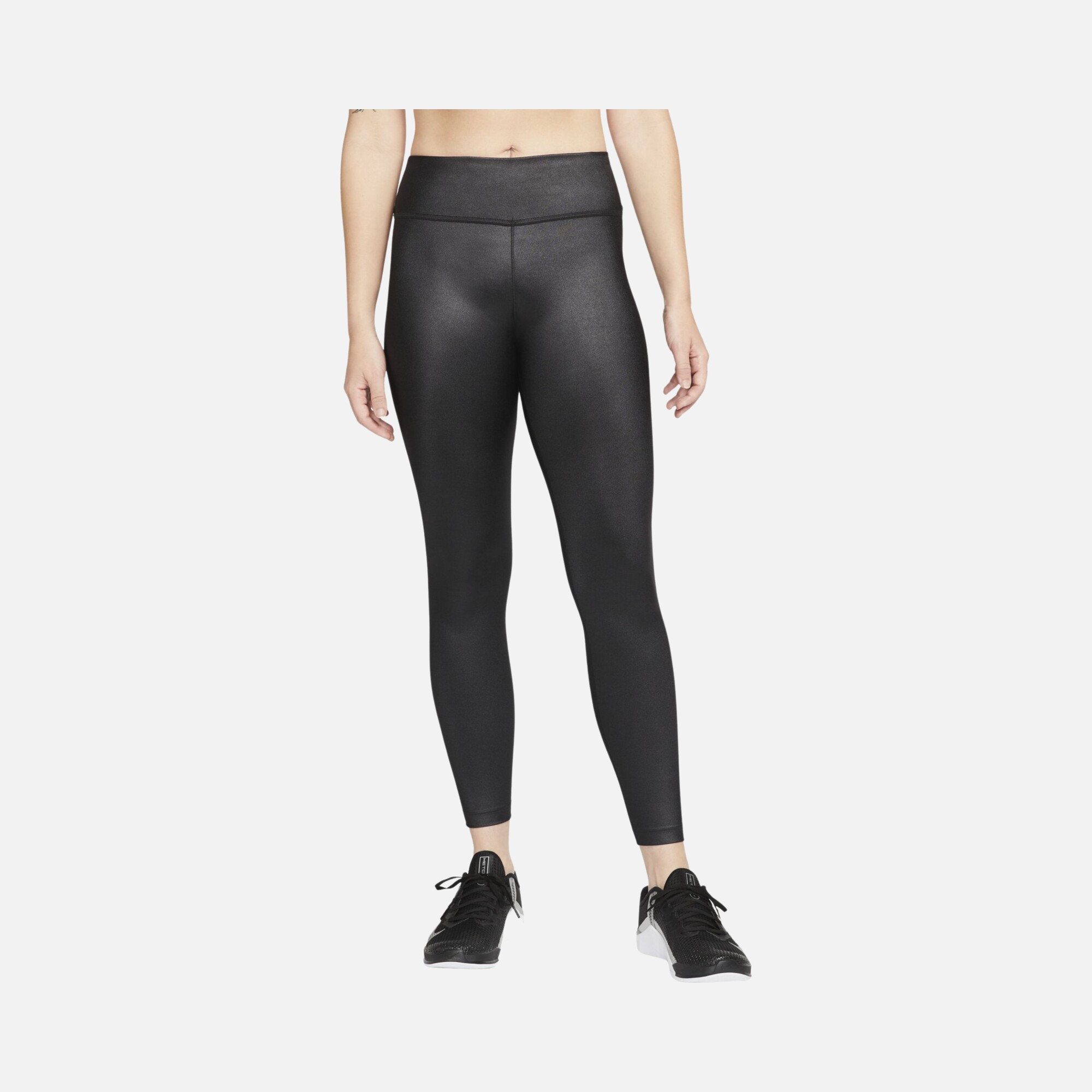 Nike Dri-Fit One Mid-Rise Shine Training Kadın Tayt