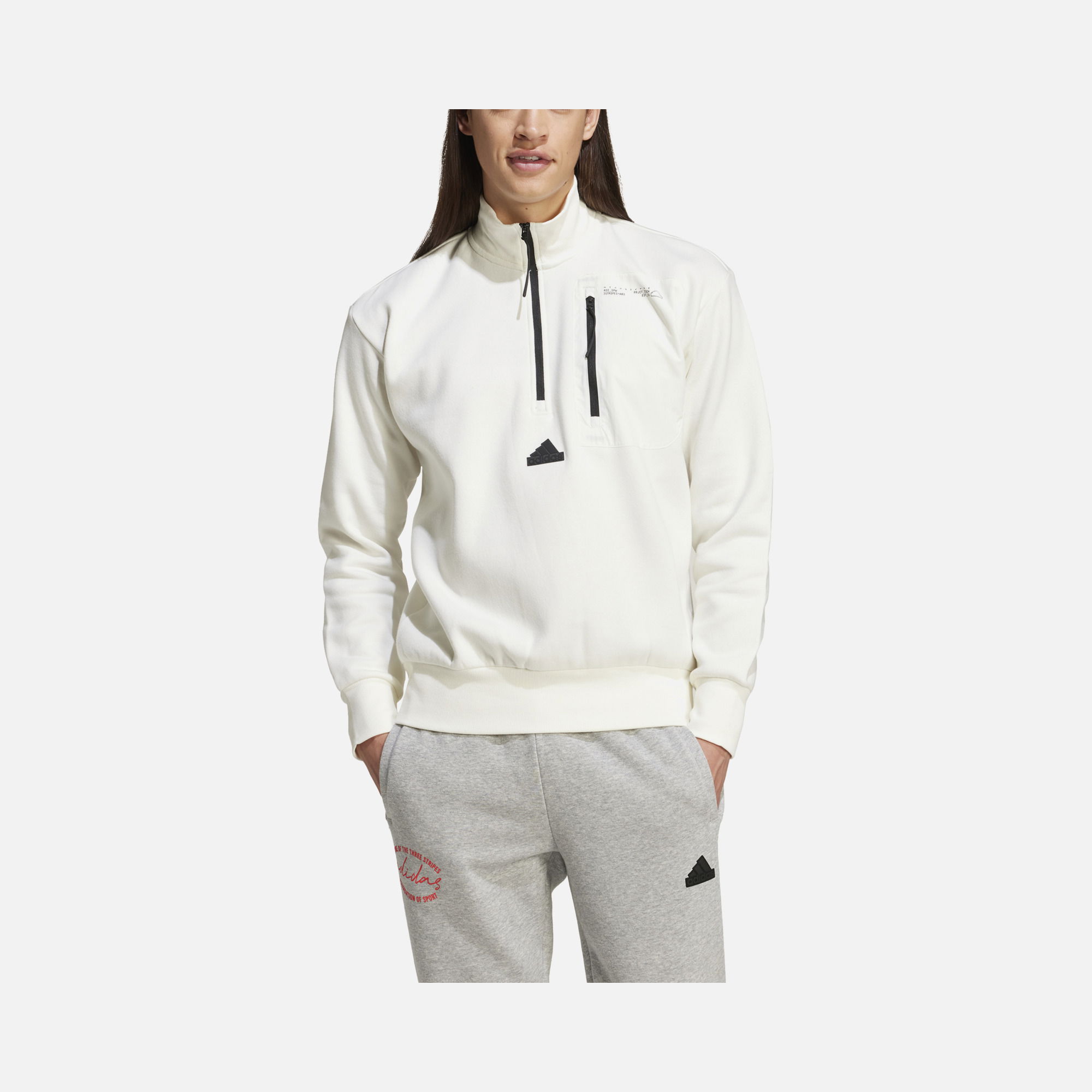 adidas Sportswear City Escape Fleece Half-Zip Erkek Sweatshirt