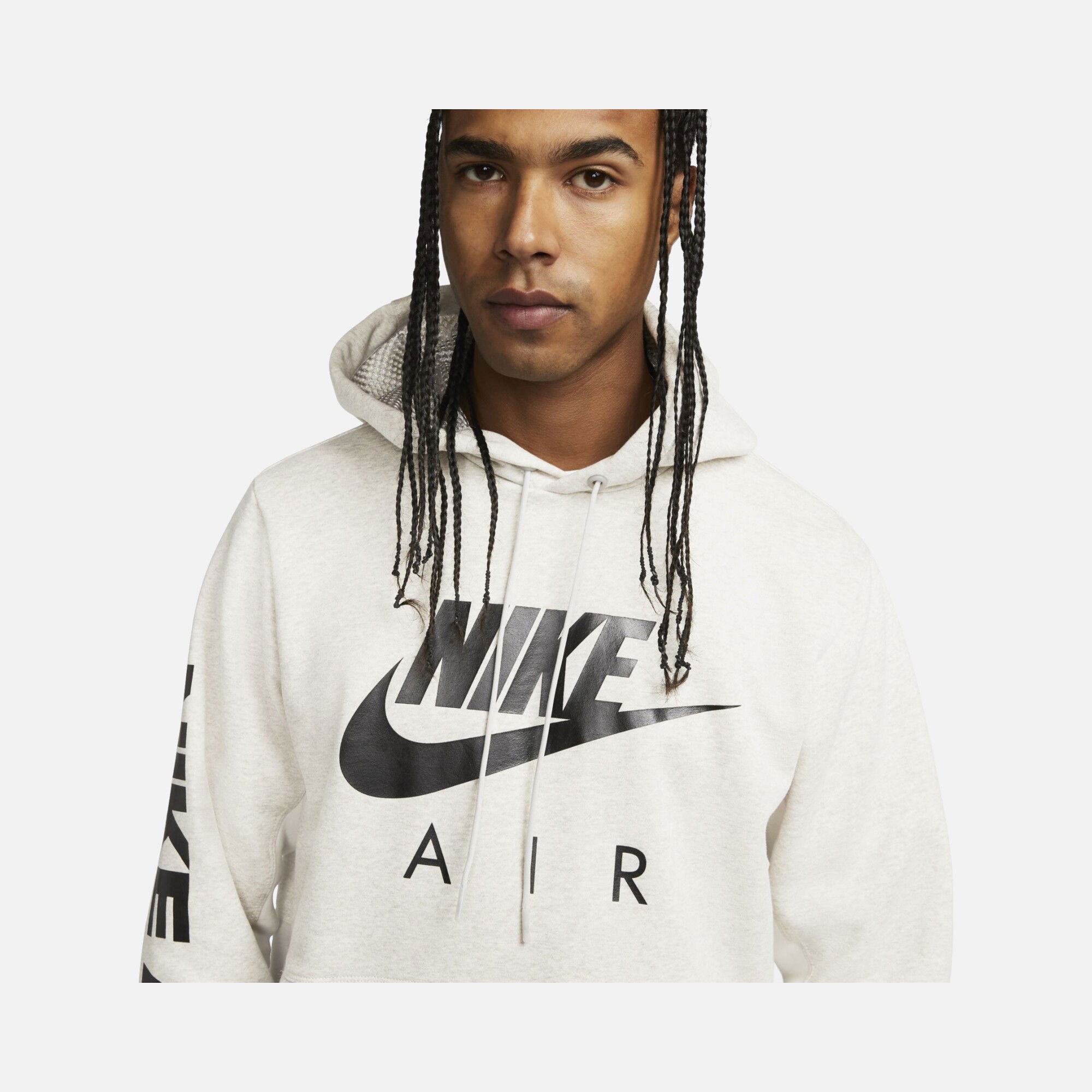 Nike Sportswear Air Brushed-Back Fleece Pullover Hoodie Erkek Sweatshirt