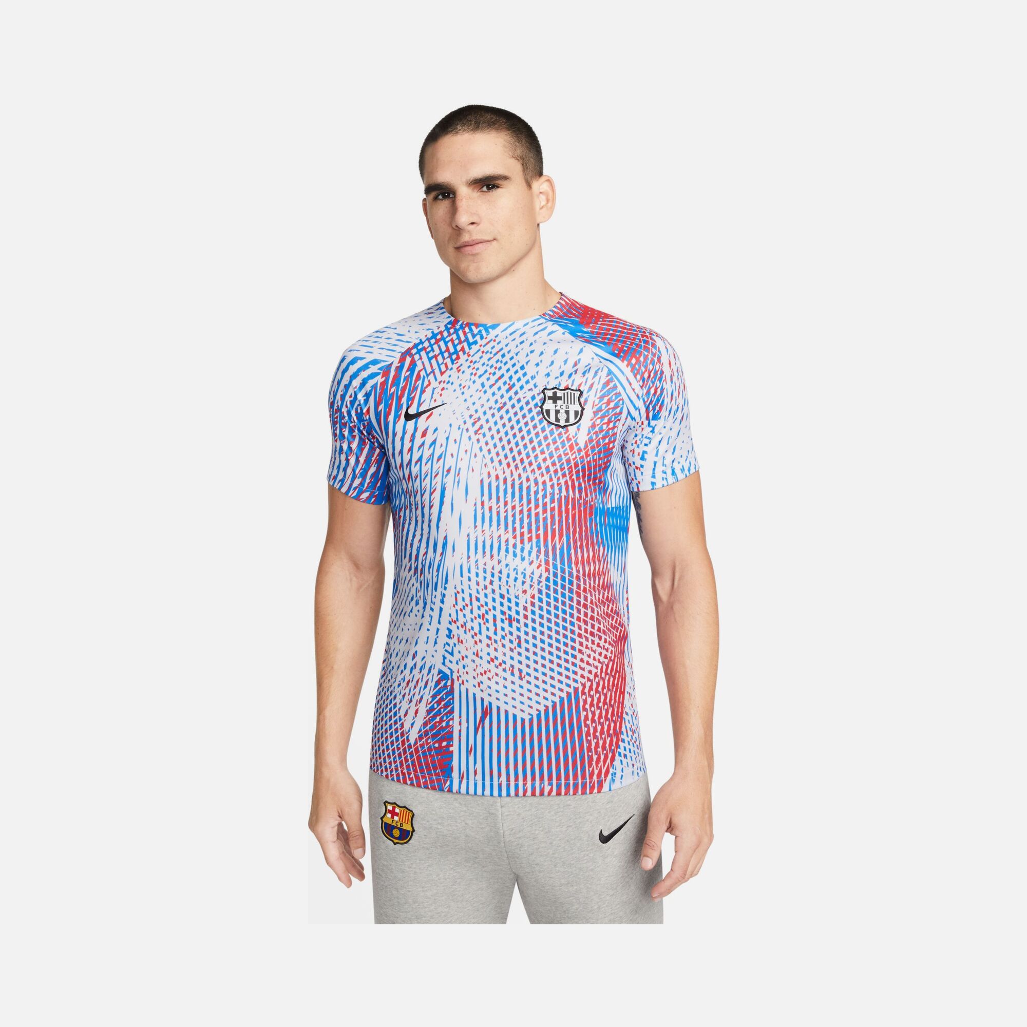 Nike F.C. Barcelona Dri-Fit Pre-Match Football Short-Sleeve Erkek Tişört
