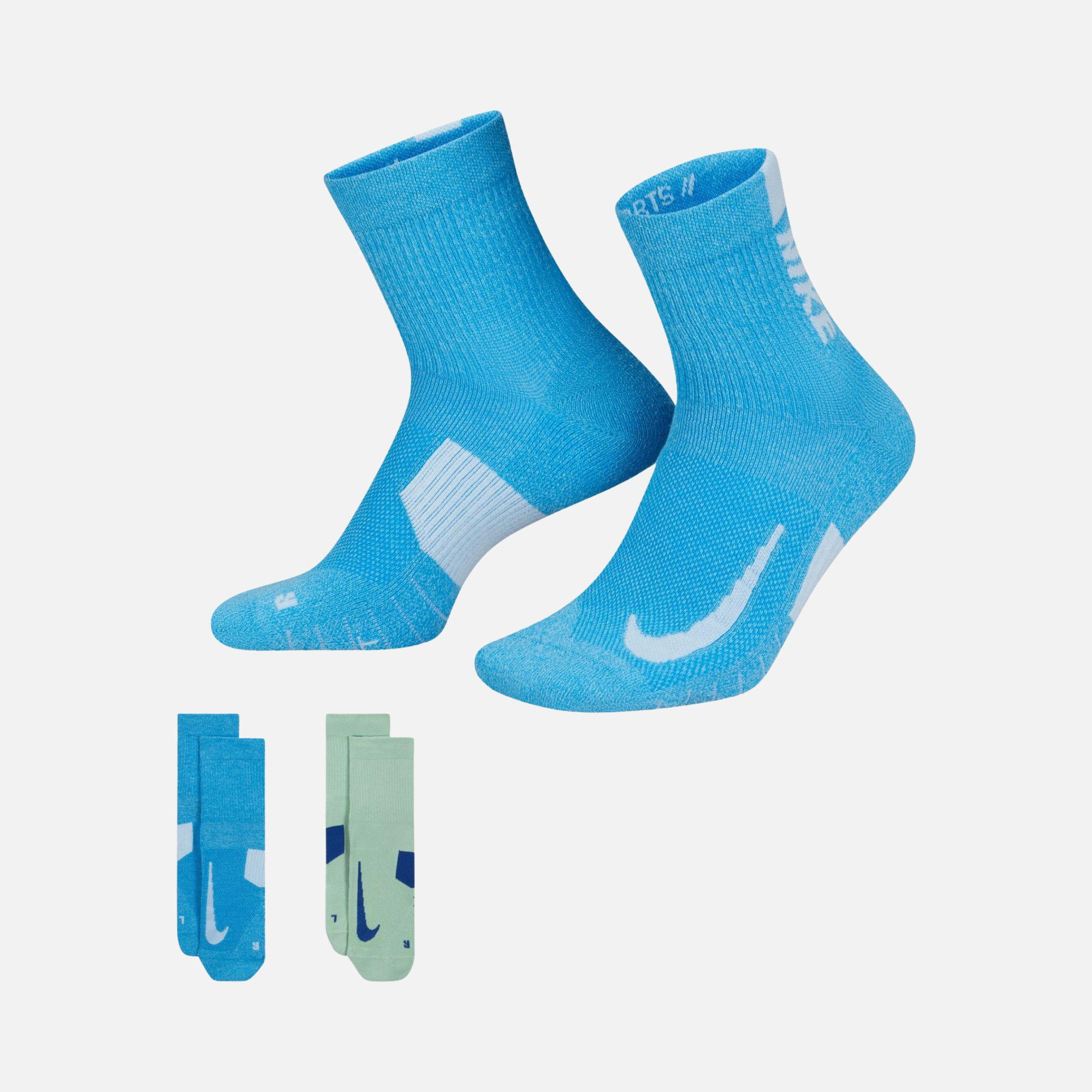 Nike Multiplier Ankle (2 Pairs) Unisex Çorap